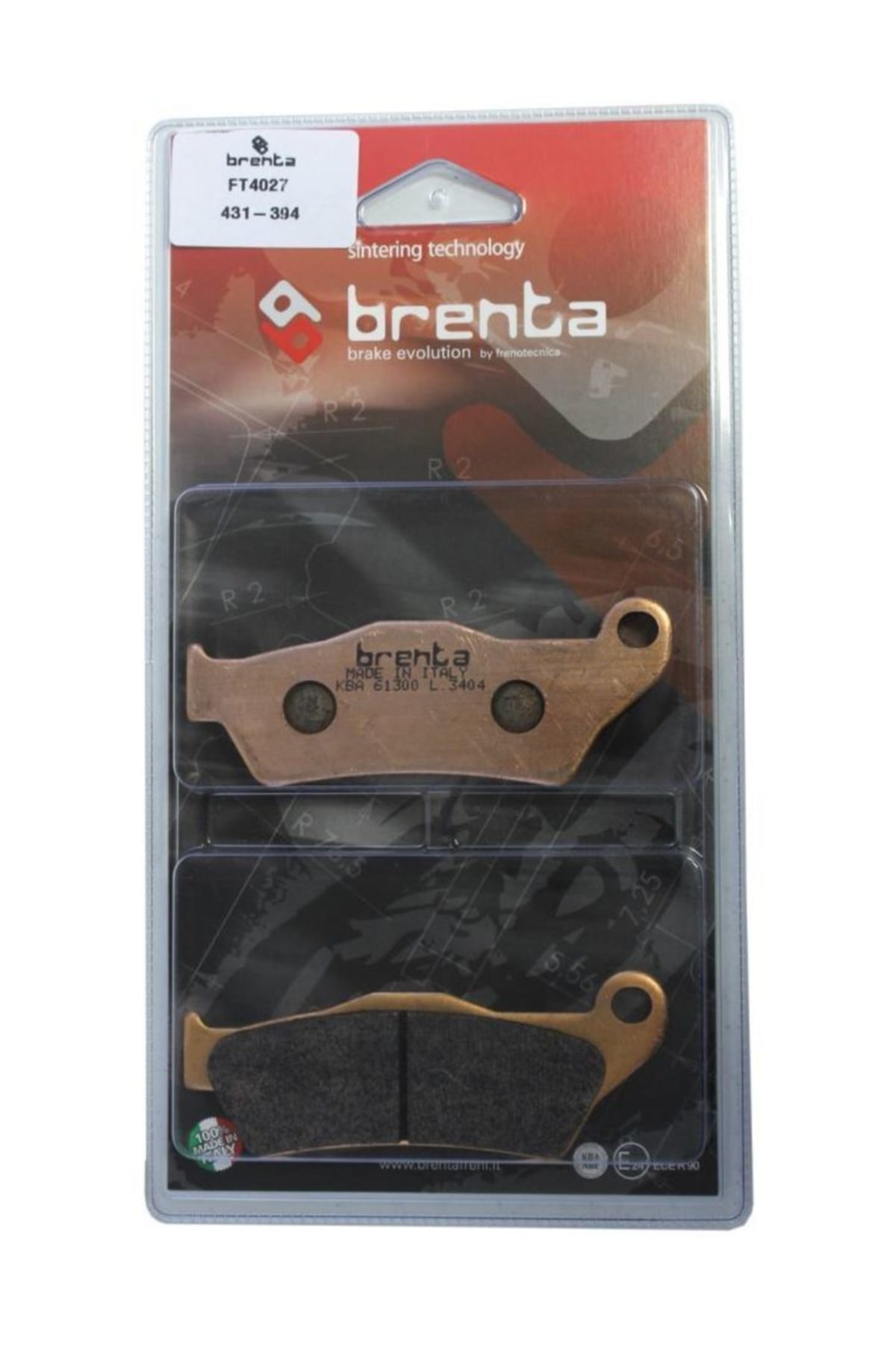 Brenta Husaberg Te 125 Disk Sinter Metal Fren Ön Balata (2012-2014)