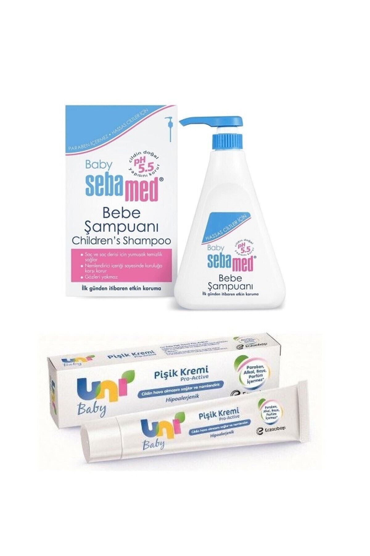 Uni Baby Unı Baby Pişik Kremi 30 Ml+sebamed Baby Bebek Şampuanı 500 Ml