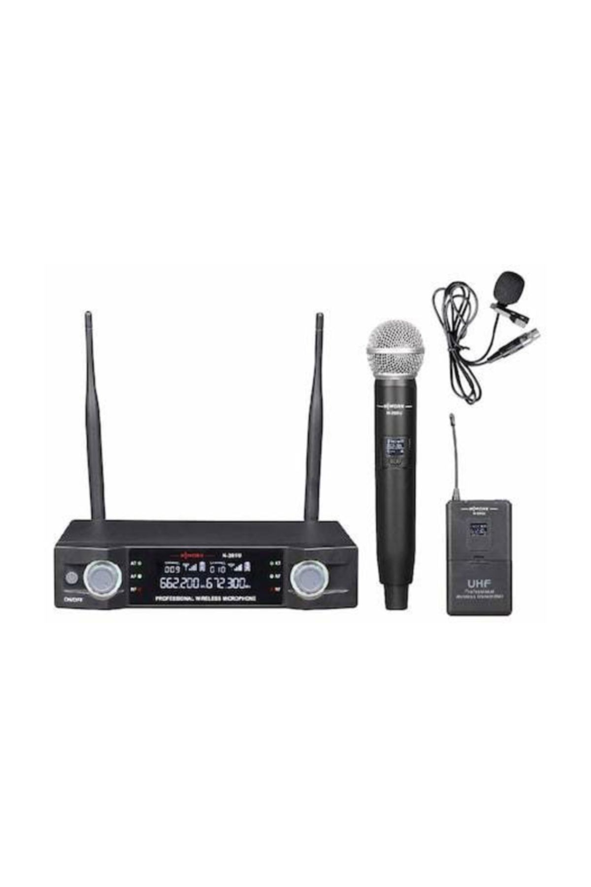 Nwork N-202u Kablosuz Mikrofon 1 Yaka 1 El Mikrofonu