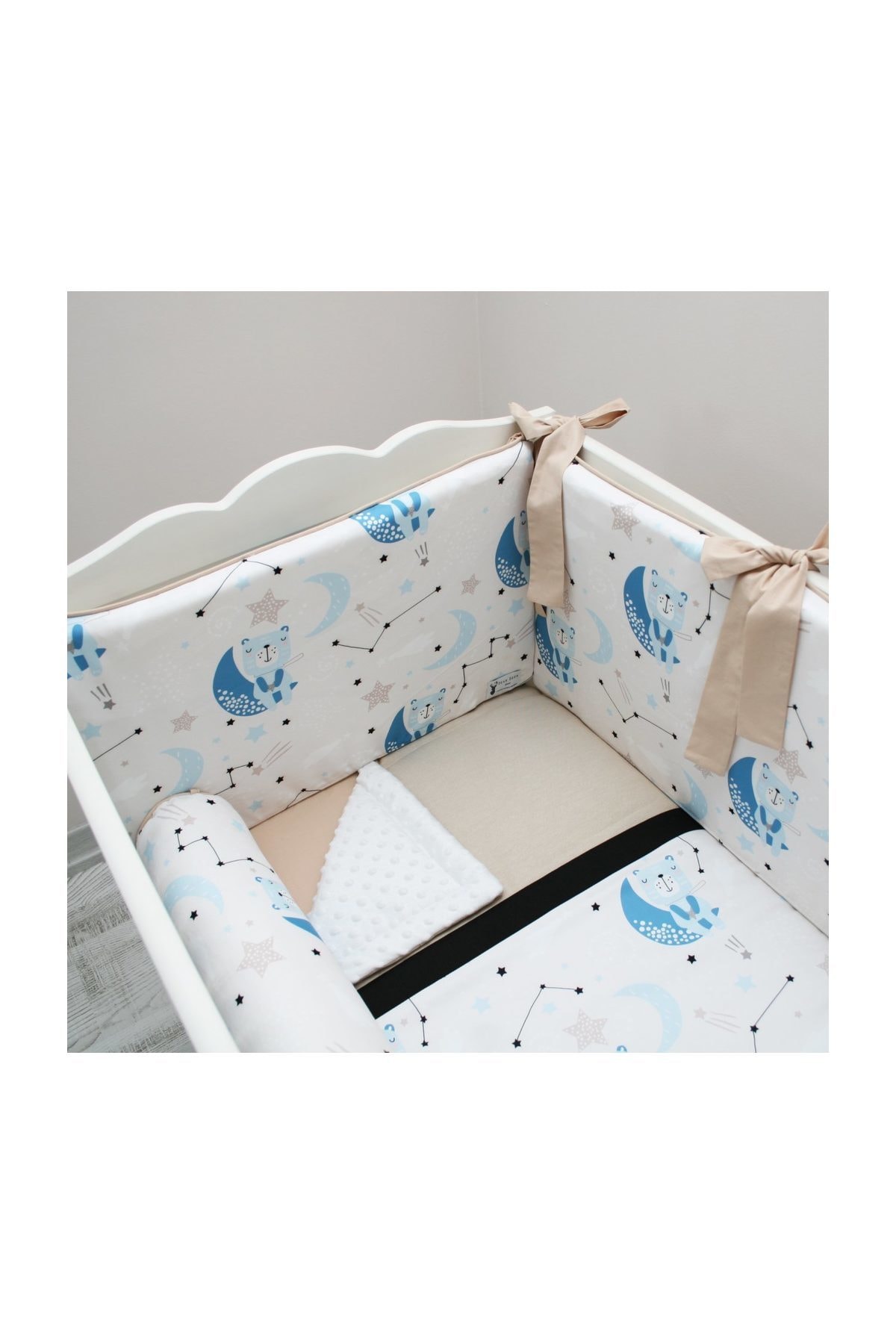 Dear Deer Love Bebek Uyku Seti Blue Bear 60x120