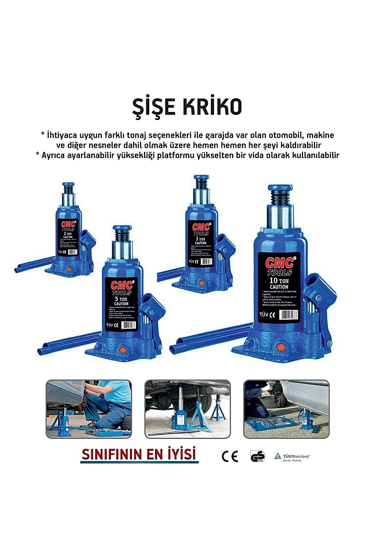 Satış Diyarı Şişe Kriko 8 Ton 1 Adet