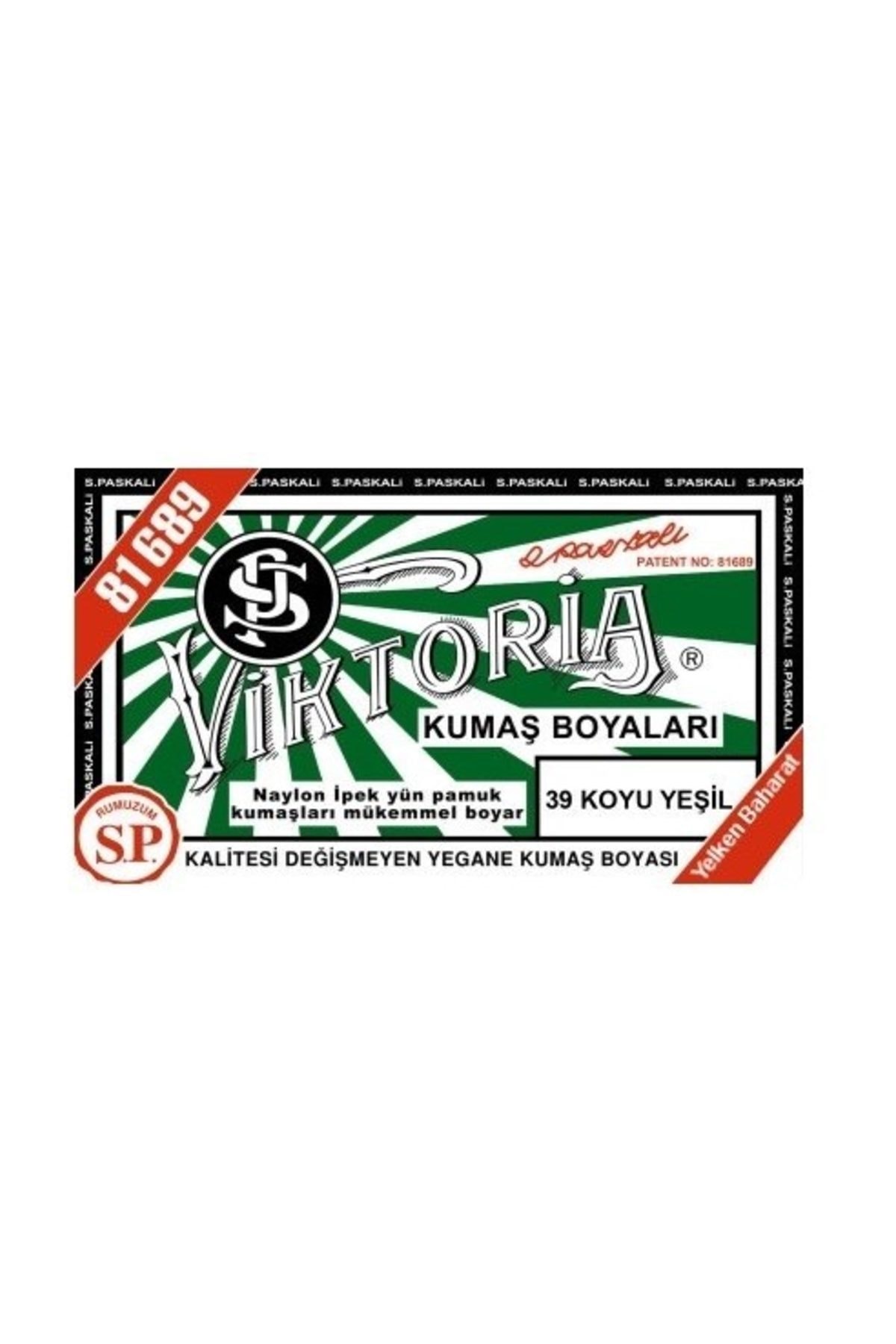 Viktoria Kumaş Boyası Koyu Yeşil 2Pk+Fiske Sabitleme 1Pk