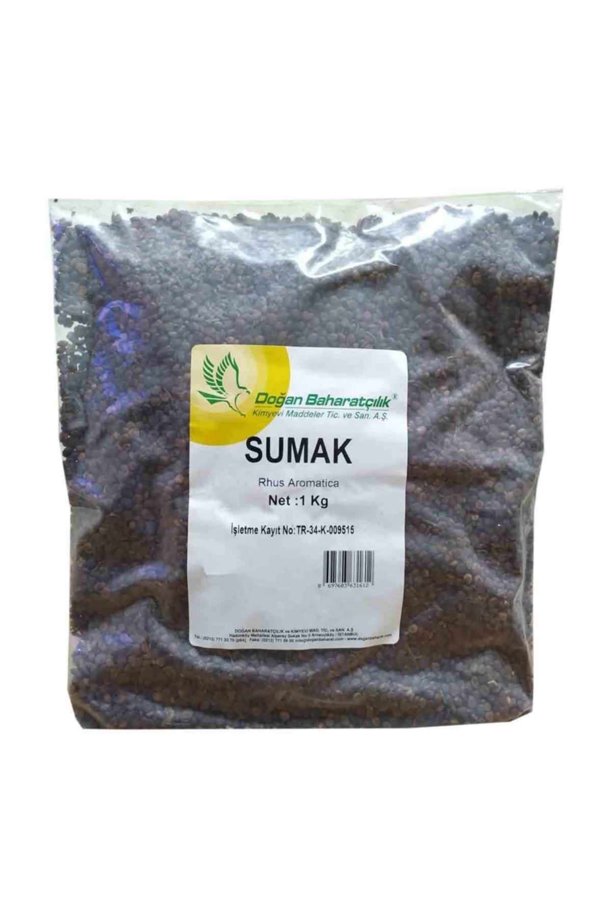 Doğan Baharatçılık Sumak Tane 1 kg Paket