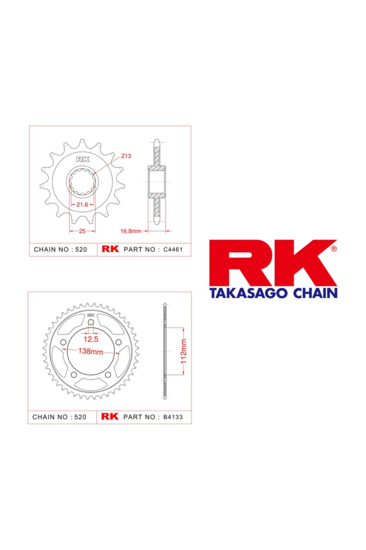 RK Honda Nc 750 X  Ön Aa Dişli 520 - 17/43 T(2014-2015)