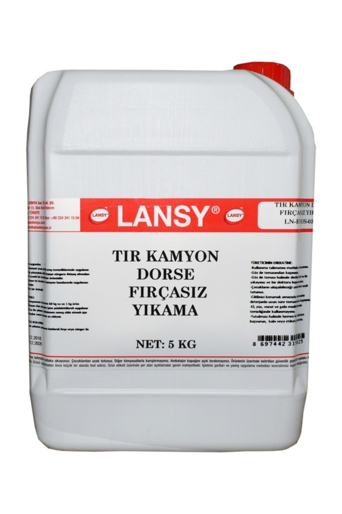 lansy Tır Kamyon Dorse Fırçasız Yıkama 5 kg 1/60 Konsantre