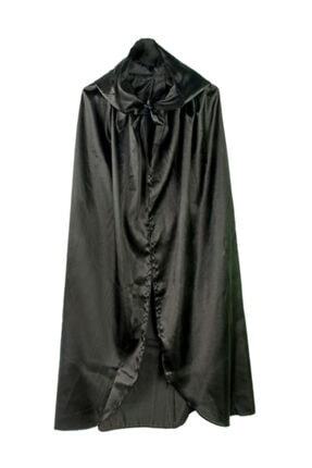 Siyah Halloween Pelerini Kapüşonlu 120 Cm Image 0
