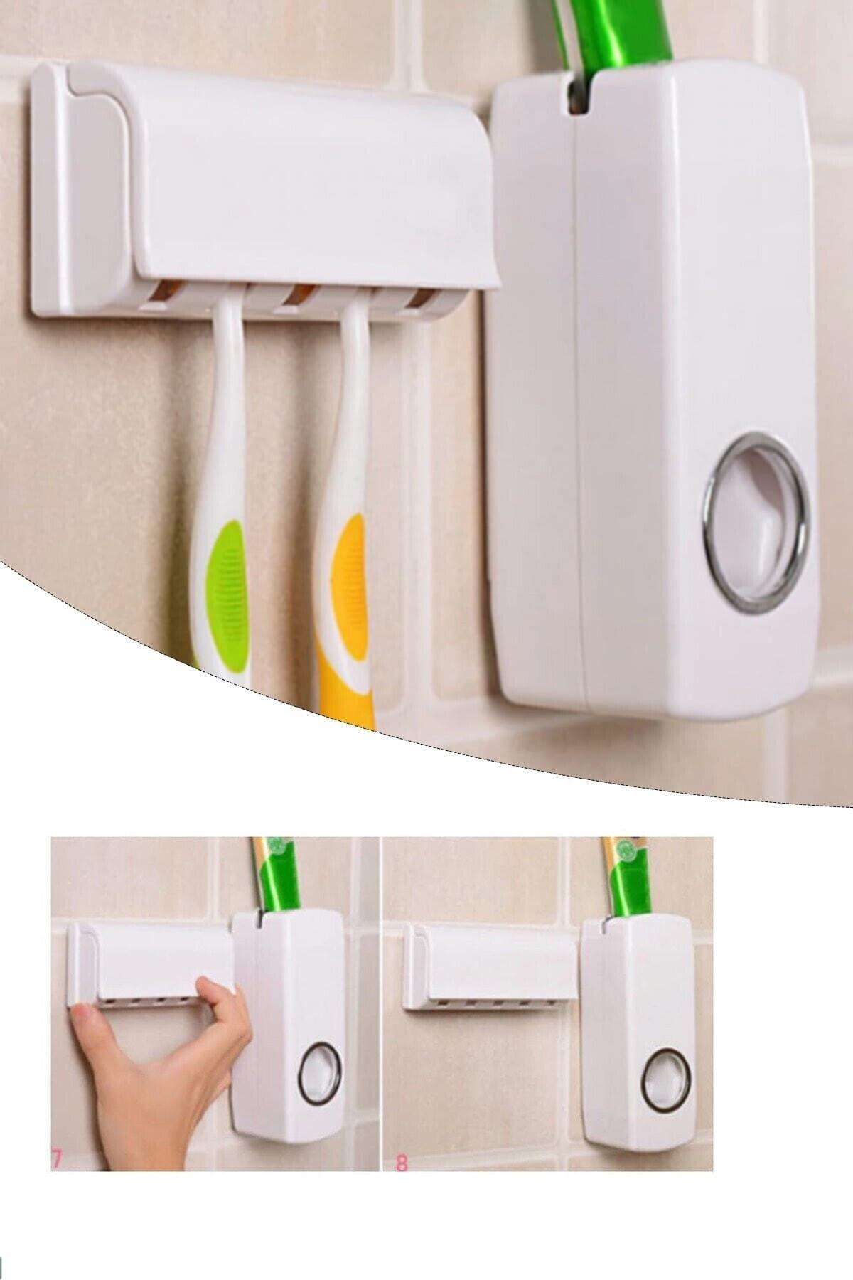 Markafox Diş Macunu Sıkacağı Ve 5li Fırça Tutucu