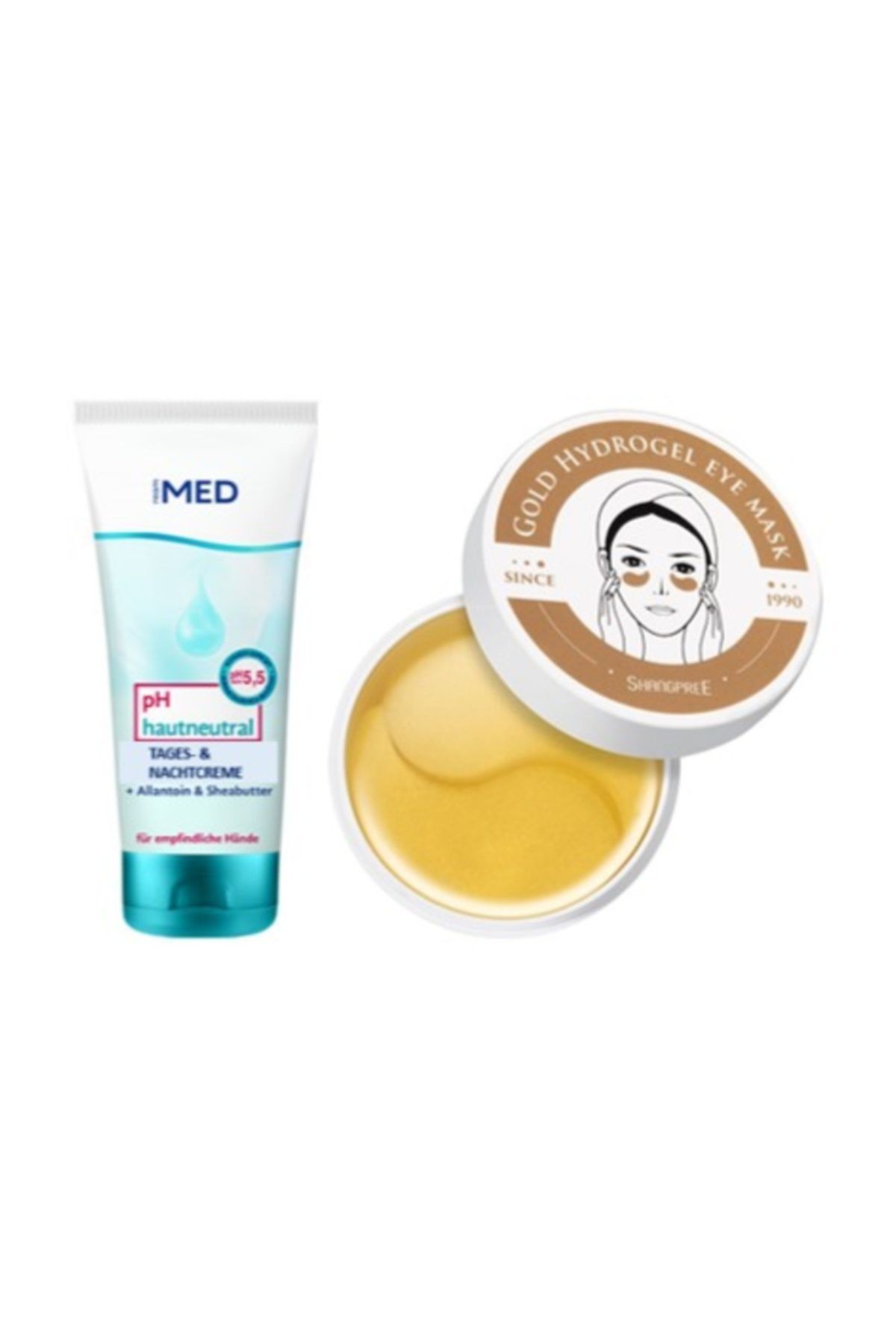REAM MED Gündüz Ve Gece Cilt Bakım Kremi Hassas Ciltler + Beauty Eye Gold Hydrogel Eye Mask 60 Adet