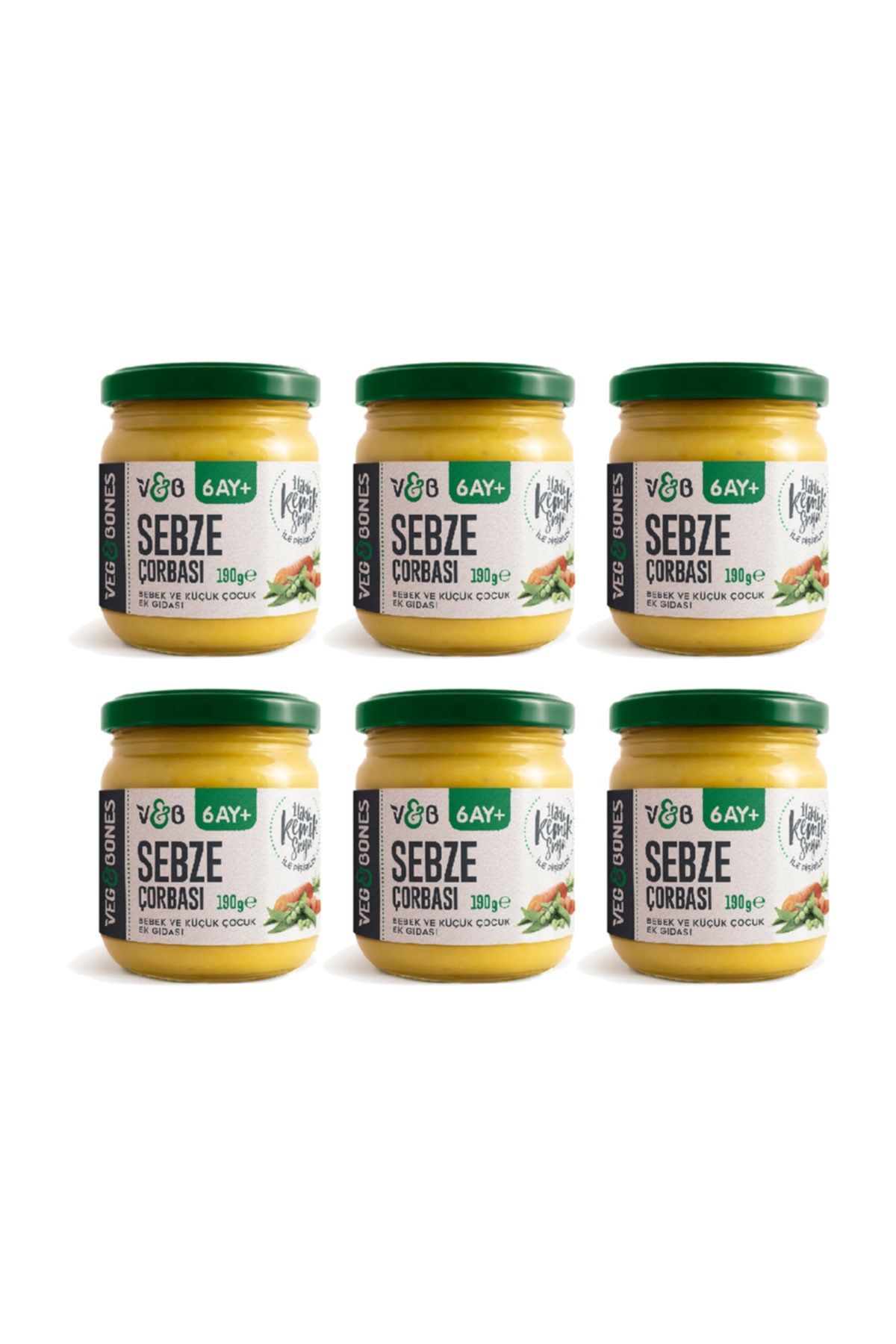 Veg&Bones Sebze Çorbası  6'lı Paket 190 gr.