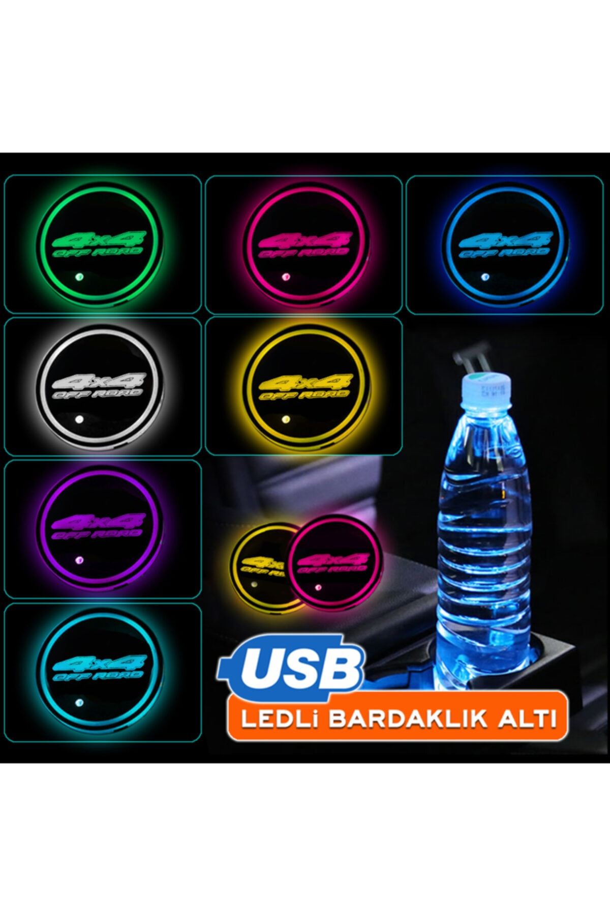 C9 4x4 Offroad Uyumlu Ledli Bardaklık Altı Usb Şarjlı Carmaniaks