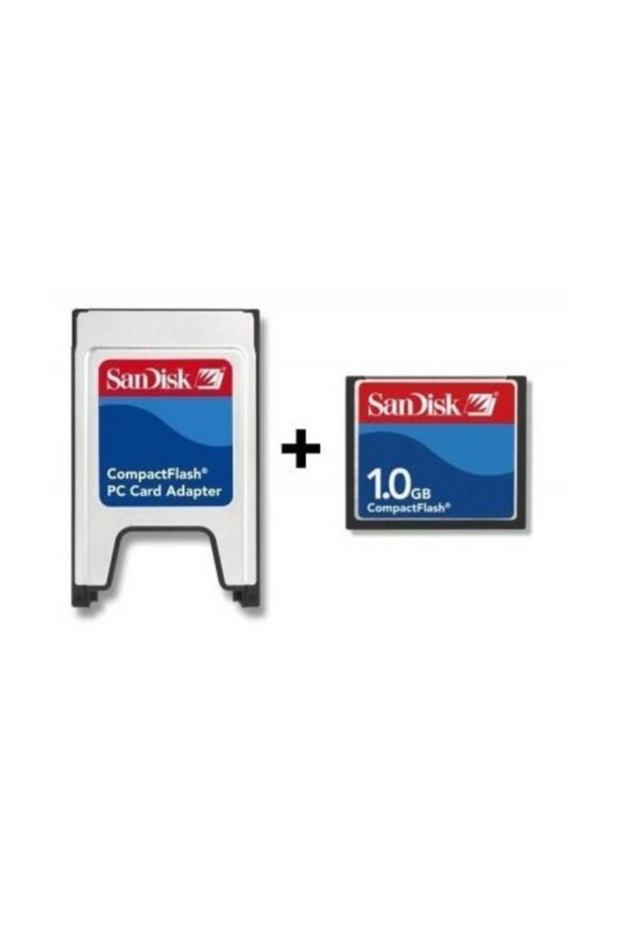 SanDisk 1 Gb Compact Flash Hafıza Kartı+pcmcıa Kart Okuyucu