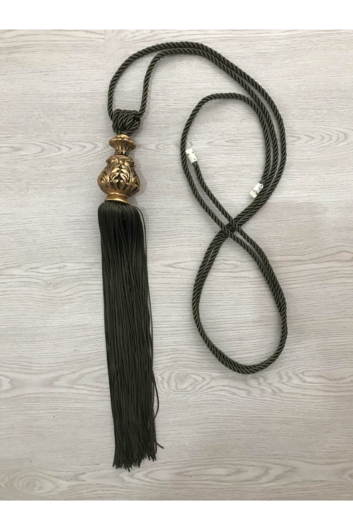 Turkuaz Perde Fon Perde Haki Yeşili Tavan Bağlama Kolu