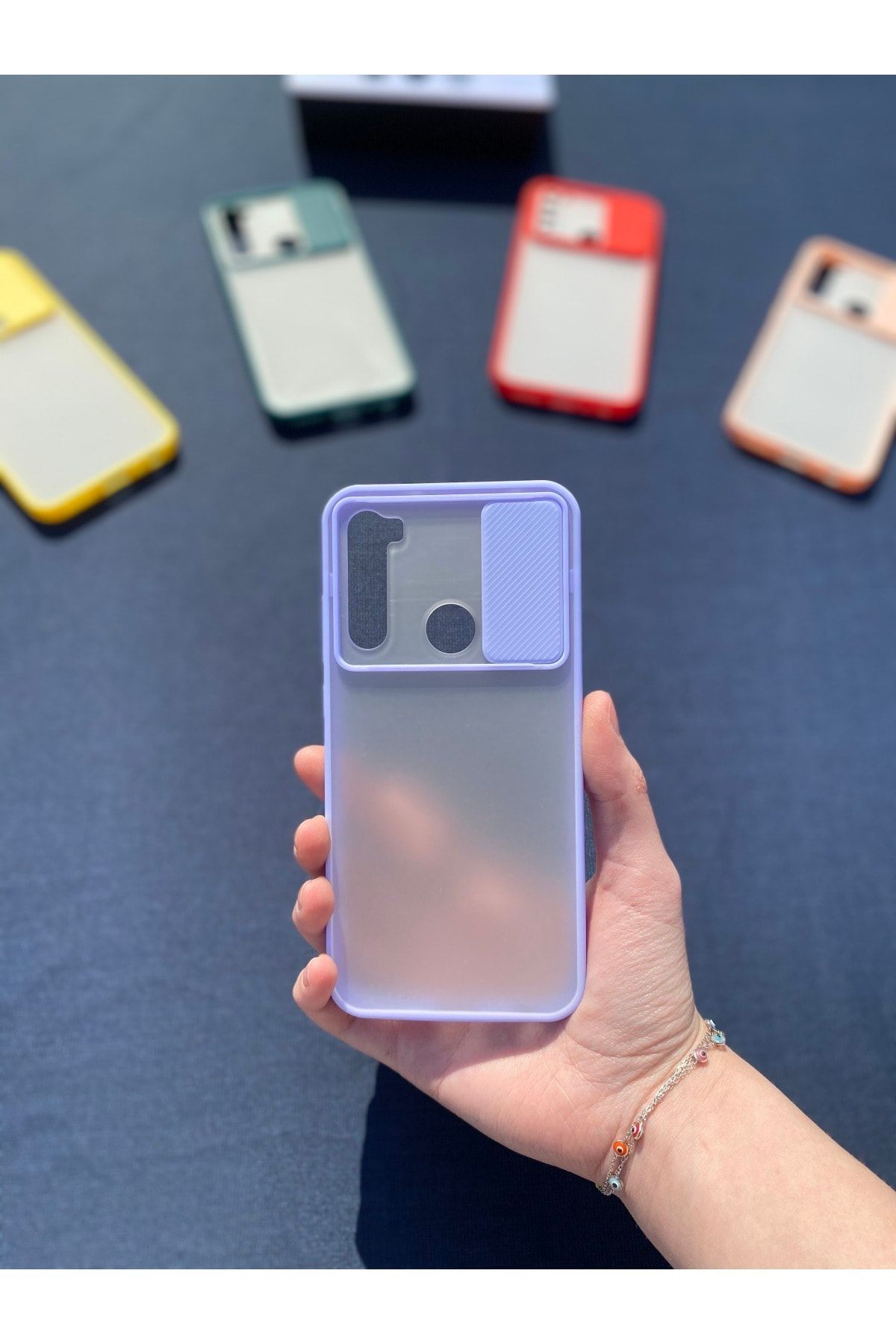 MM KILIF AKSESUAR Xiaomi Redmi Note 8 Uyumlu  Kamera Sürgülü Lens Korumalı Mika Kılıf