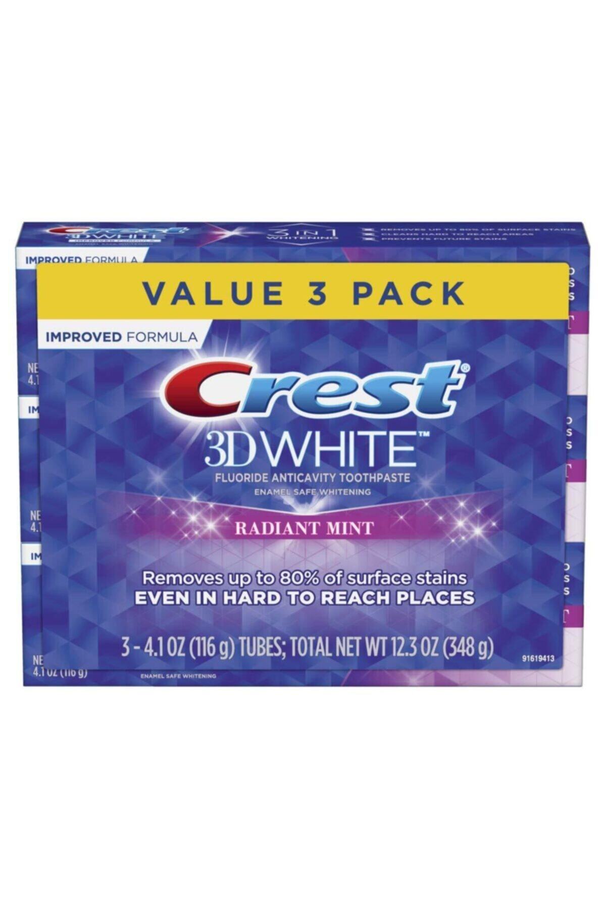 CREST 3d White Radiant Mint Diş Macunu 116 Gr X 3 Adet