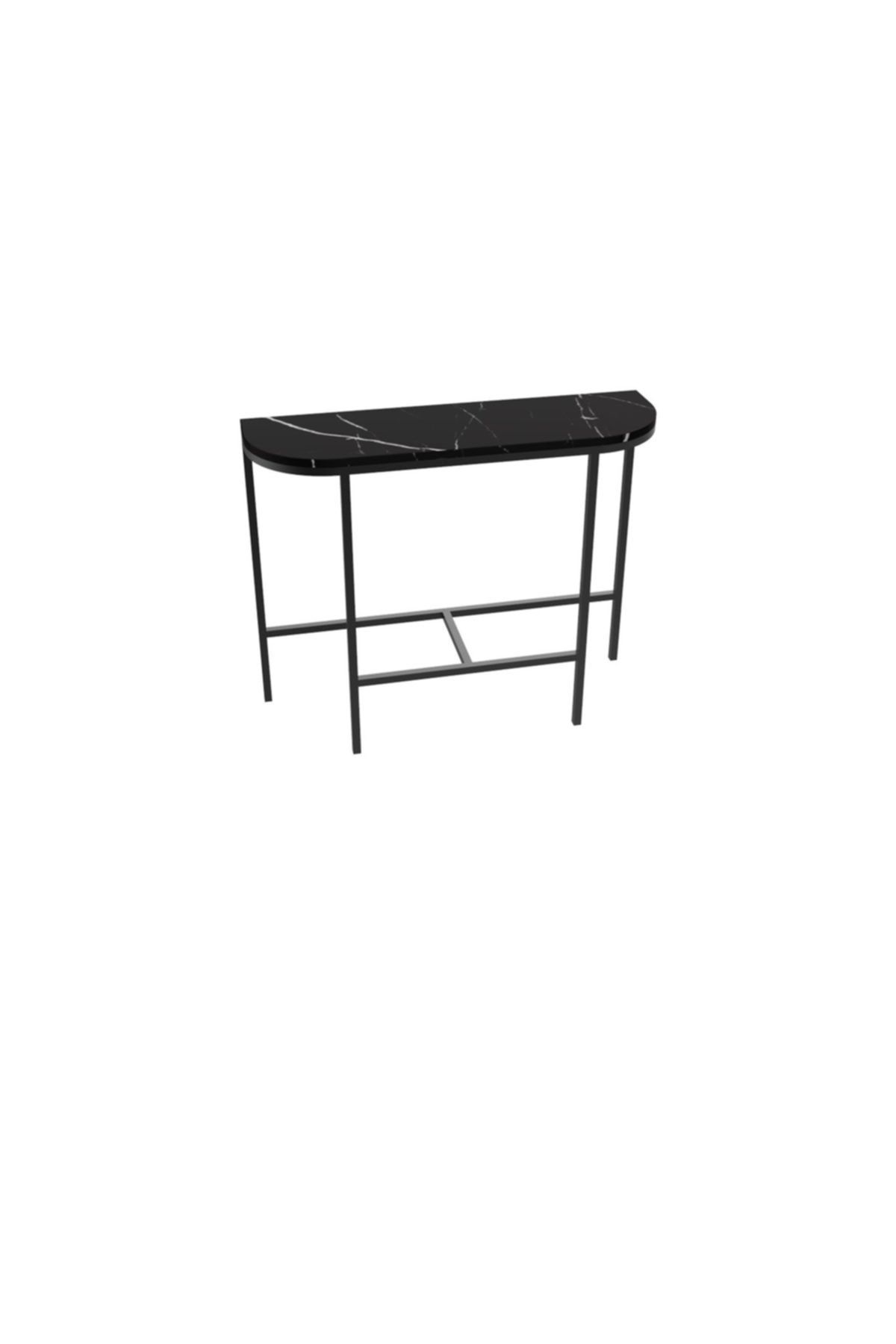 MAKSA Callisto 100cm Alexandrette Black Metal Üzeri Mat Siyah Statik Boyalı Konsol