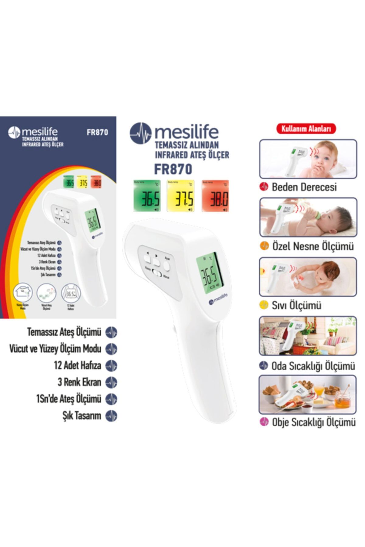 Mesilife Fr 870 Temassız Alından Ateş Ölçer