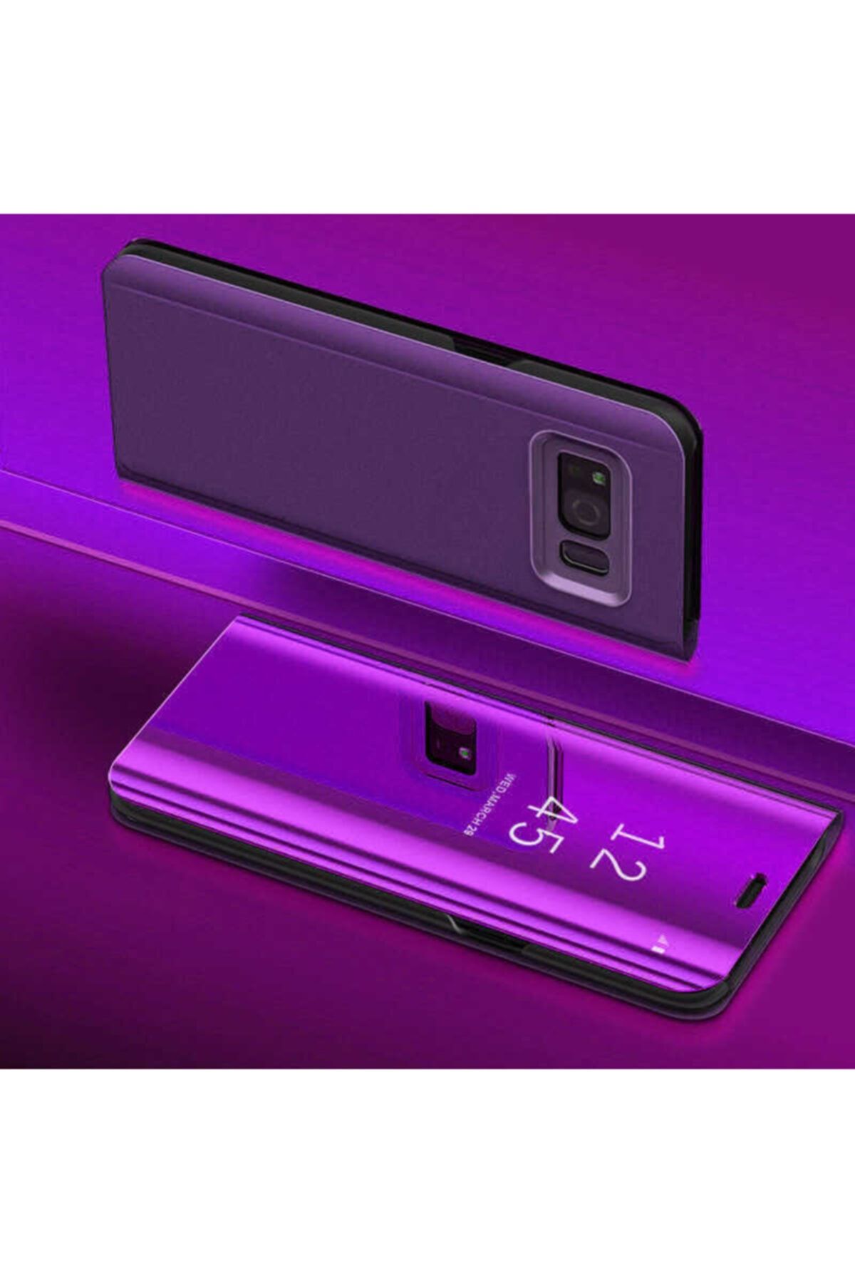 Samsung Galaxy S8 Plus Kılıf Akıllı Kapak Arama Cevaplama Şarj Kontrol Etme Özelliği