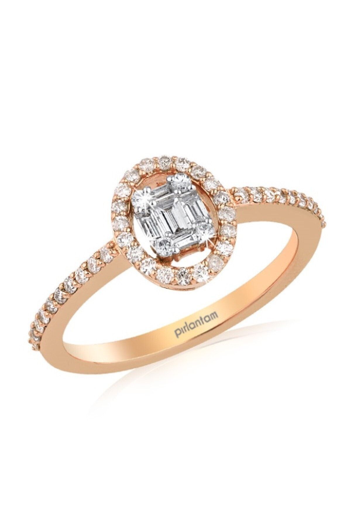 pırlantam Kadın 0.45 Ct Pırlanta Baget Yüzük