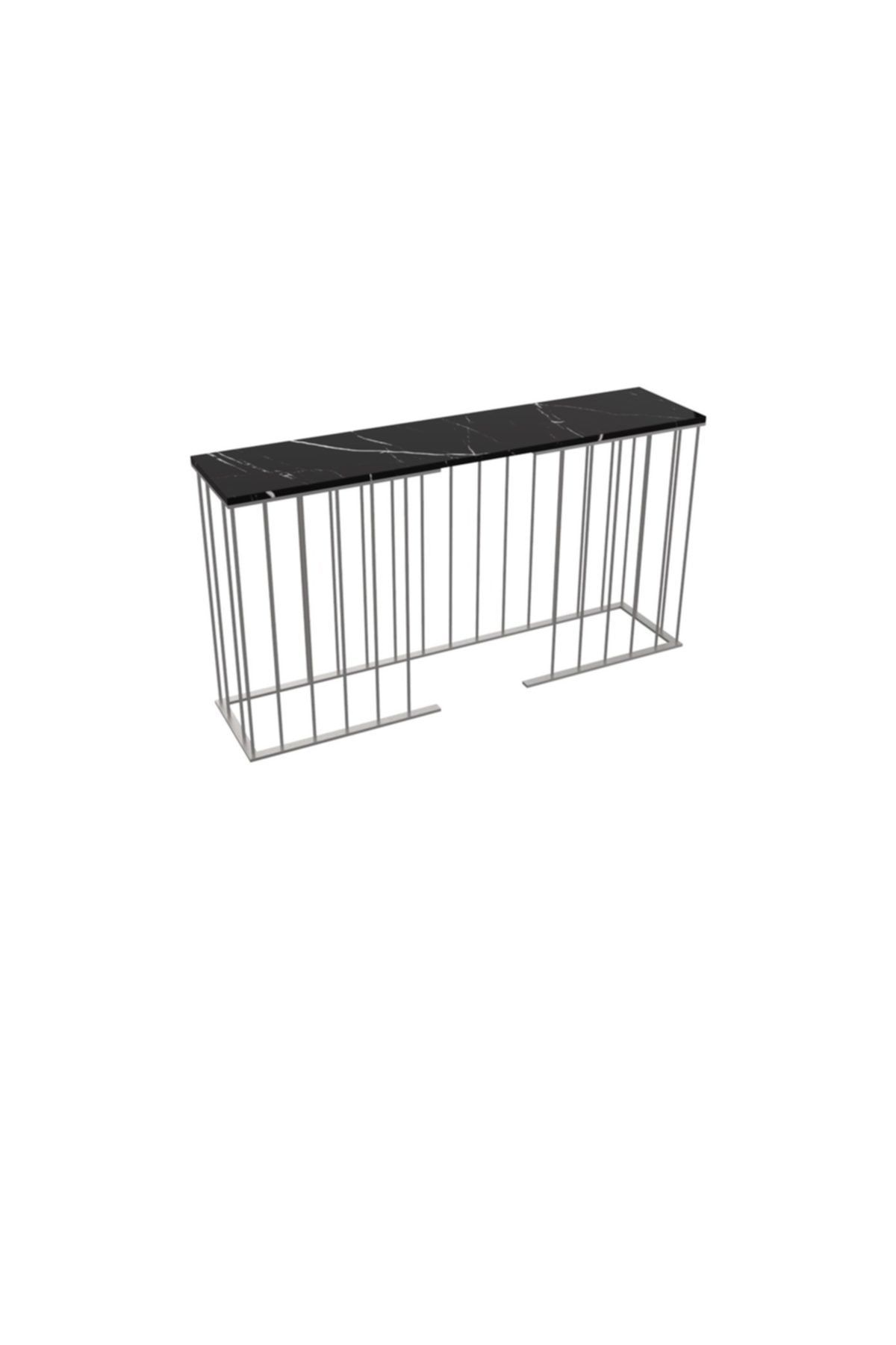 MAKSA Capri 150cm Alexandrette Black Satine Paslanmaz Konsol