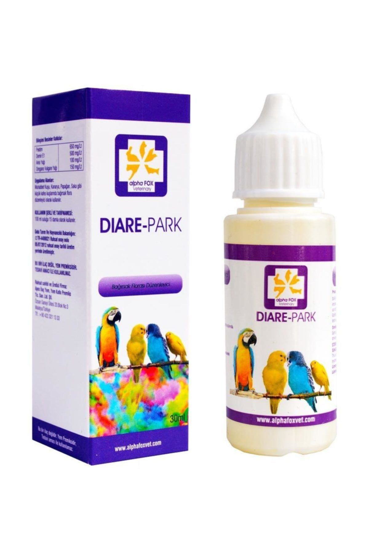 Alpha Fox Veterinary Kuşlar Için Ishal Giderici Vitamin 30ml