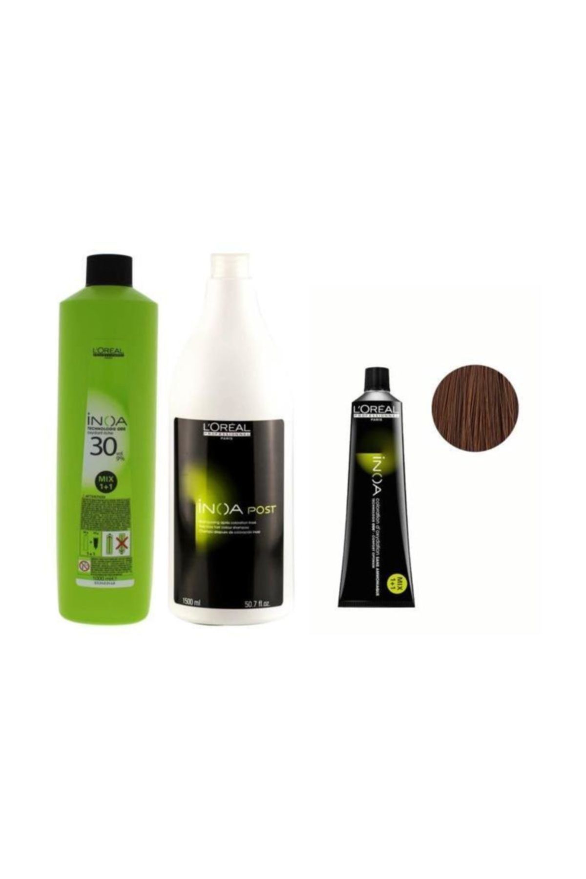 L'oreal Professionnel Loreal Inoa Krem Oksidan 30 Vol. %9 1000 Ml+post Boyalı Saç Şampuanı 1500 Ml+no:7,1 Saç Boyası