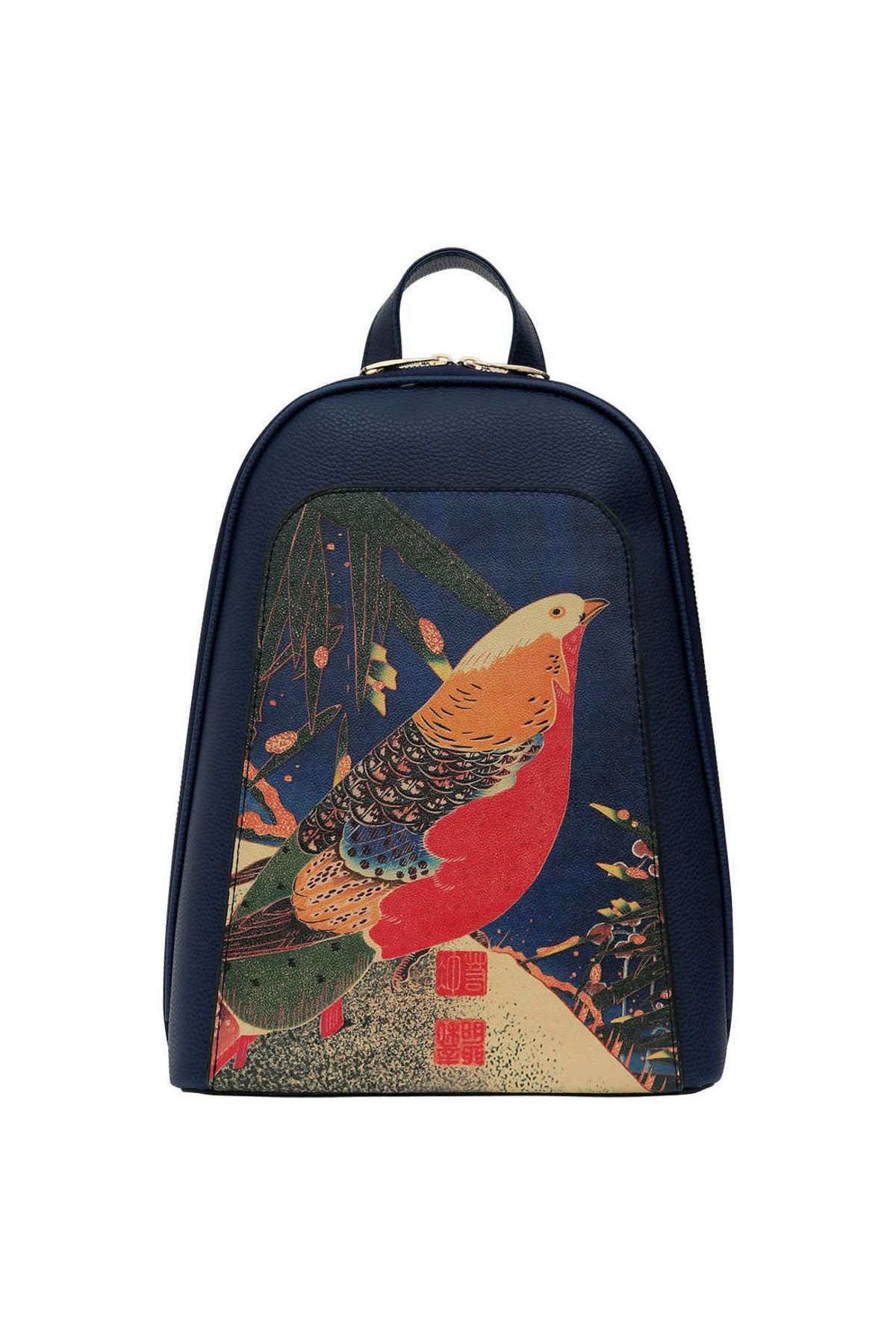 Dogo Blessed Nest / Tasarım Baskılı Vegan / Tidy Bag Kadin Canta