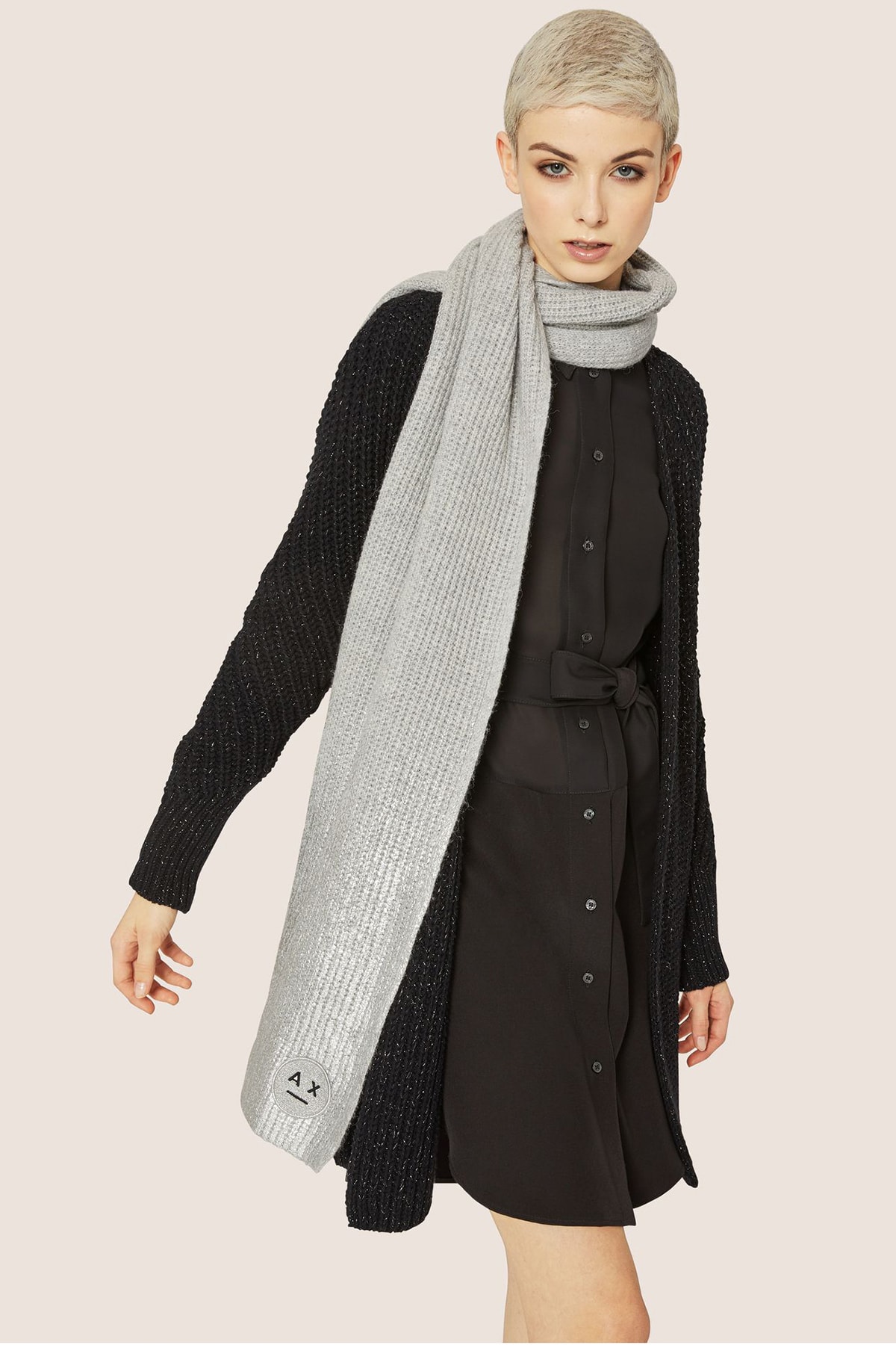 Armani Exchange Kadın Gri Atkı
