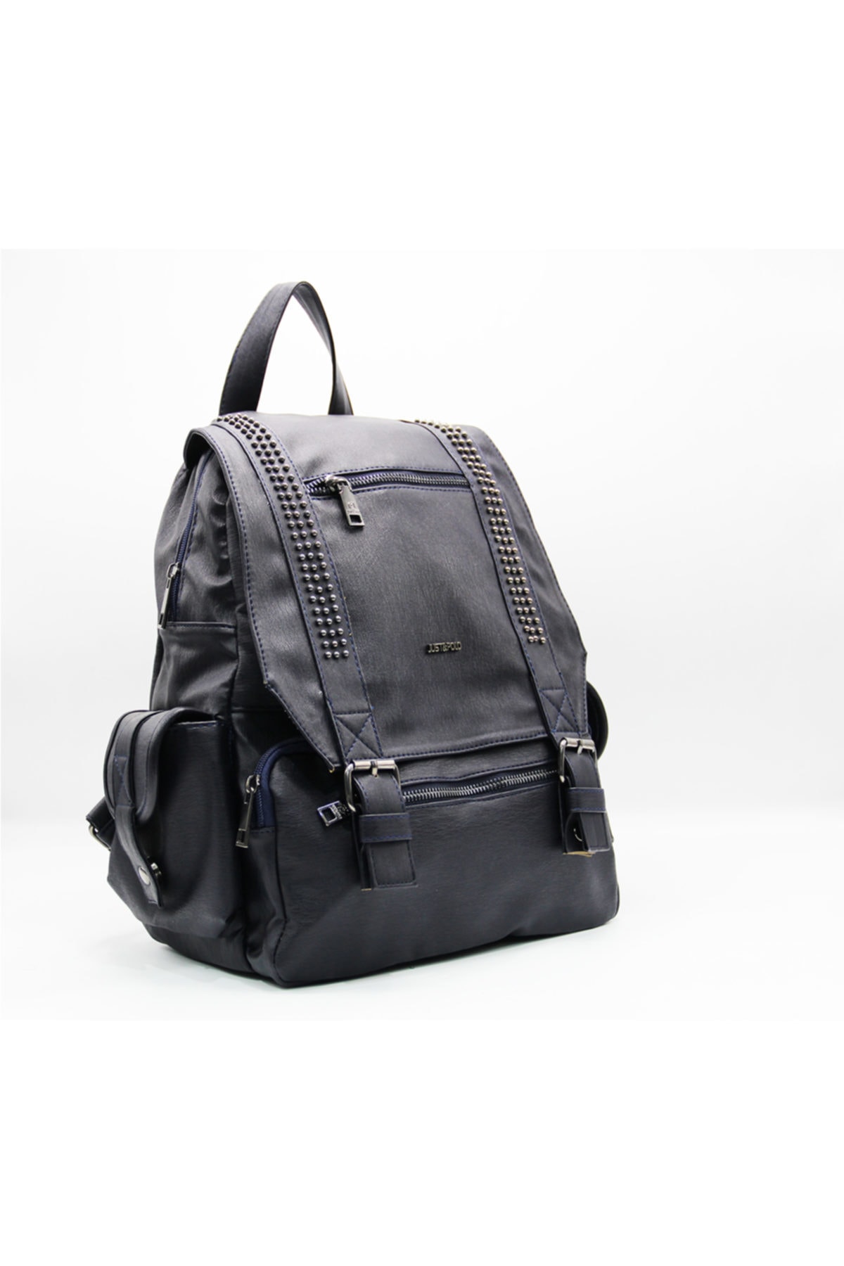 Just Polo Lacivert Kadın Yıkanmış Deri Sırt Çantası Jp17972439