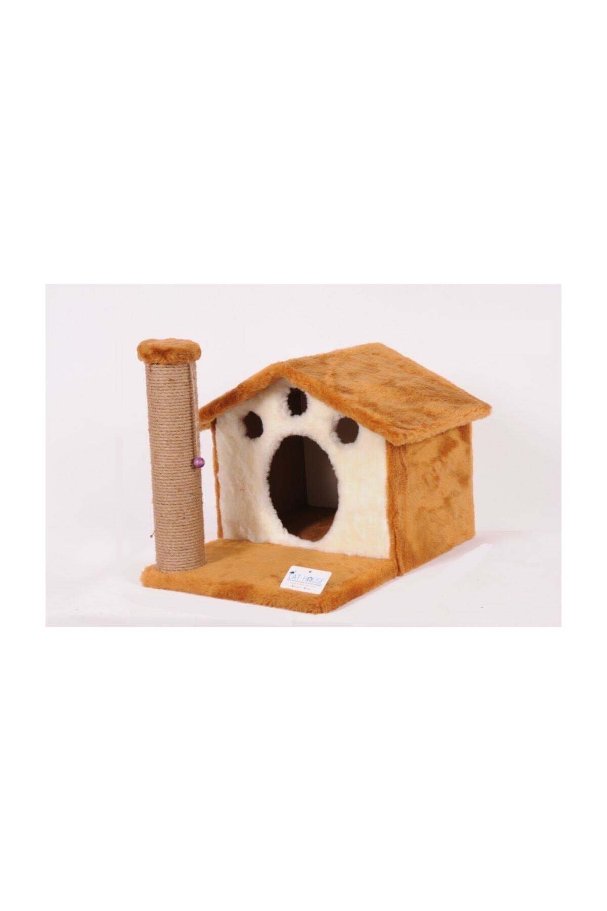 Cathause Kedi Tırmalama Platformu Ev Y01 Kahverengi 55 cm