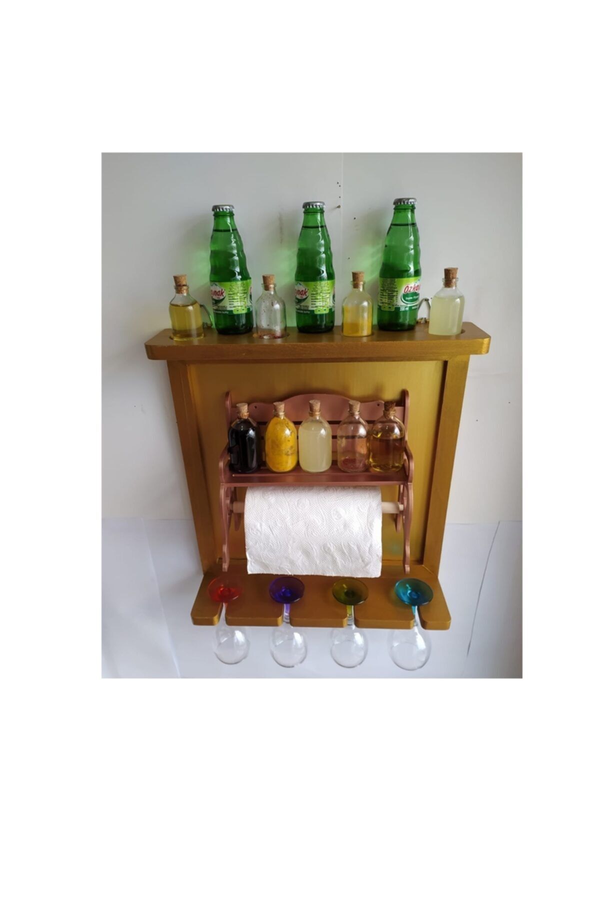 Bahat Altın Varaklı Mutfak Terek Rafı Havluluk Seti 44*50 cm