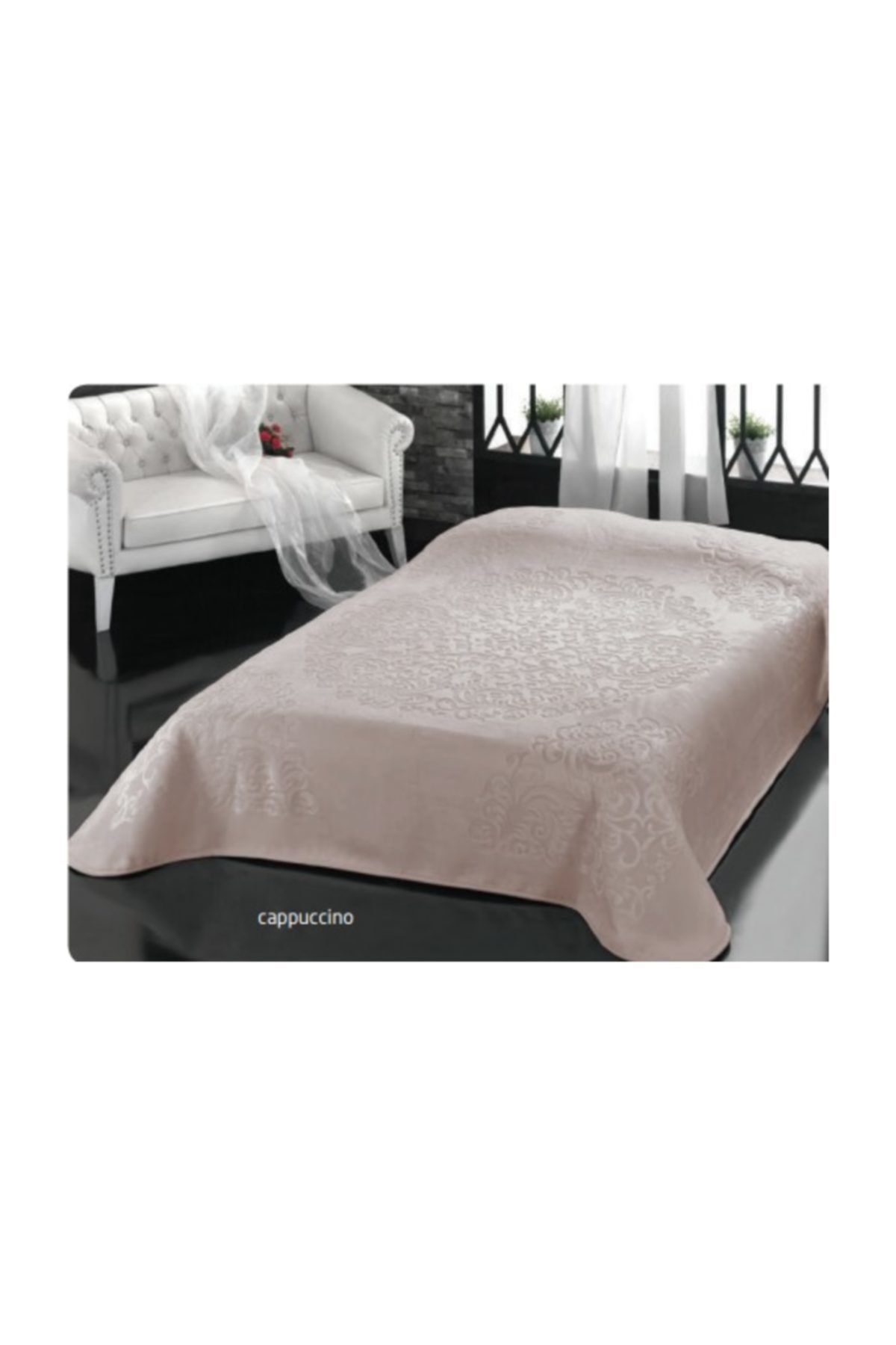 Sesli Home Süper Soft Gold Vizon Battaniye Battal Boy -cappicino