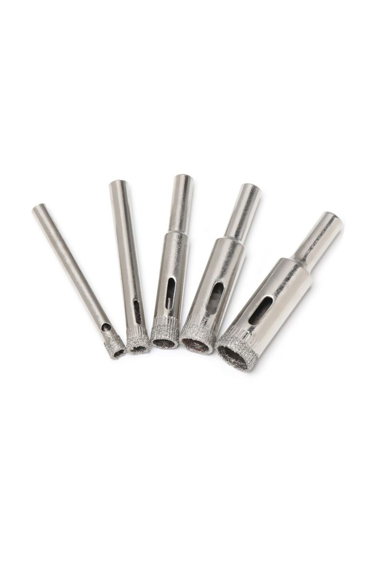 Toolings 5 Adet Karo Cam Mermer Delik Açma Uç Seti 5 mm 6 mm 8 mm 10 mm 12 mm