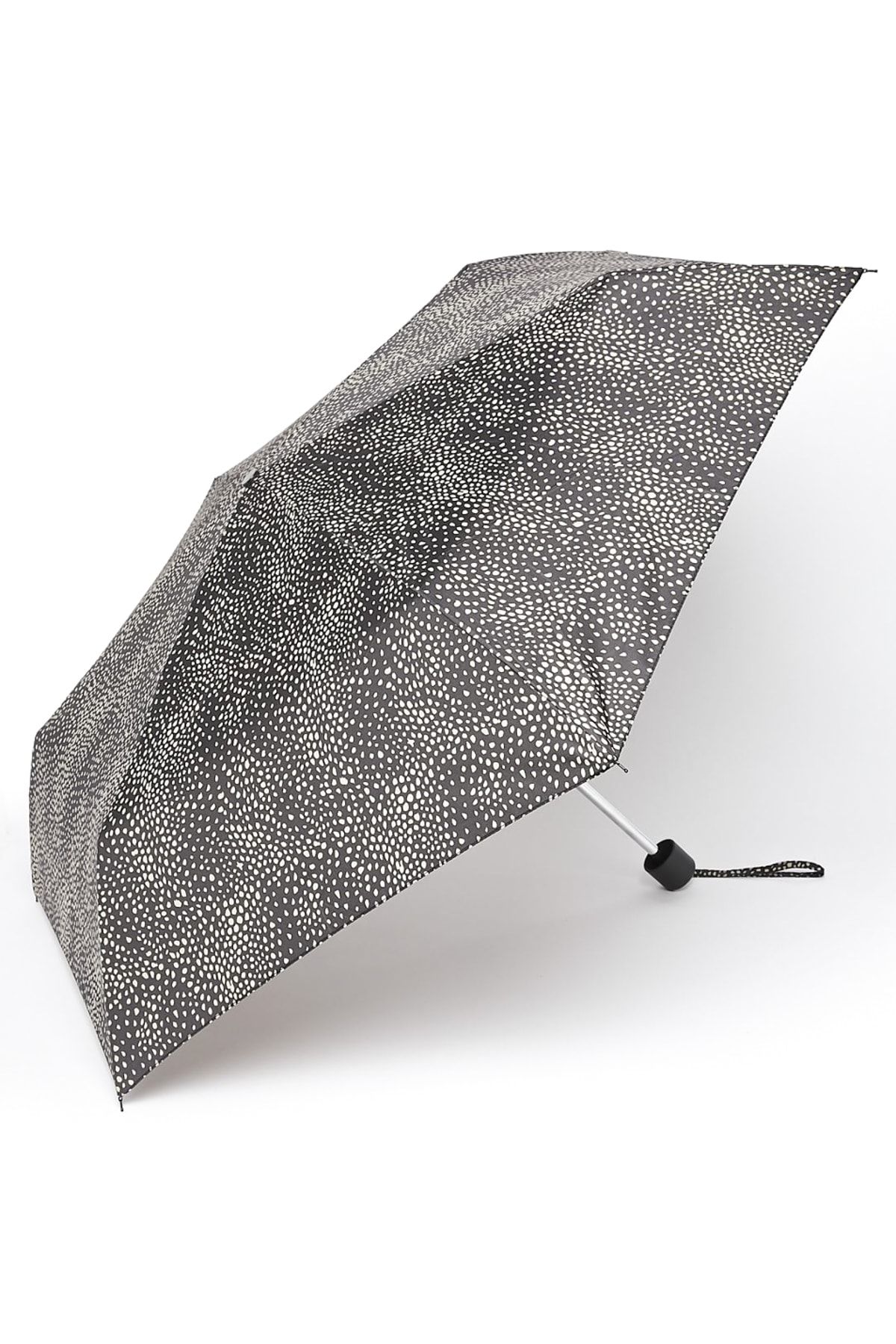Marks & Spencer Kadın Siyah Desenli Kompakt Şemsiye (Stormwear™ teknolojisi ile) T01000632U