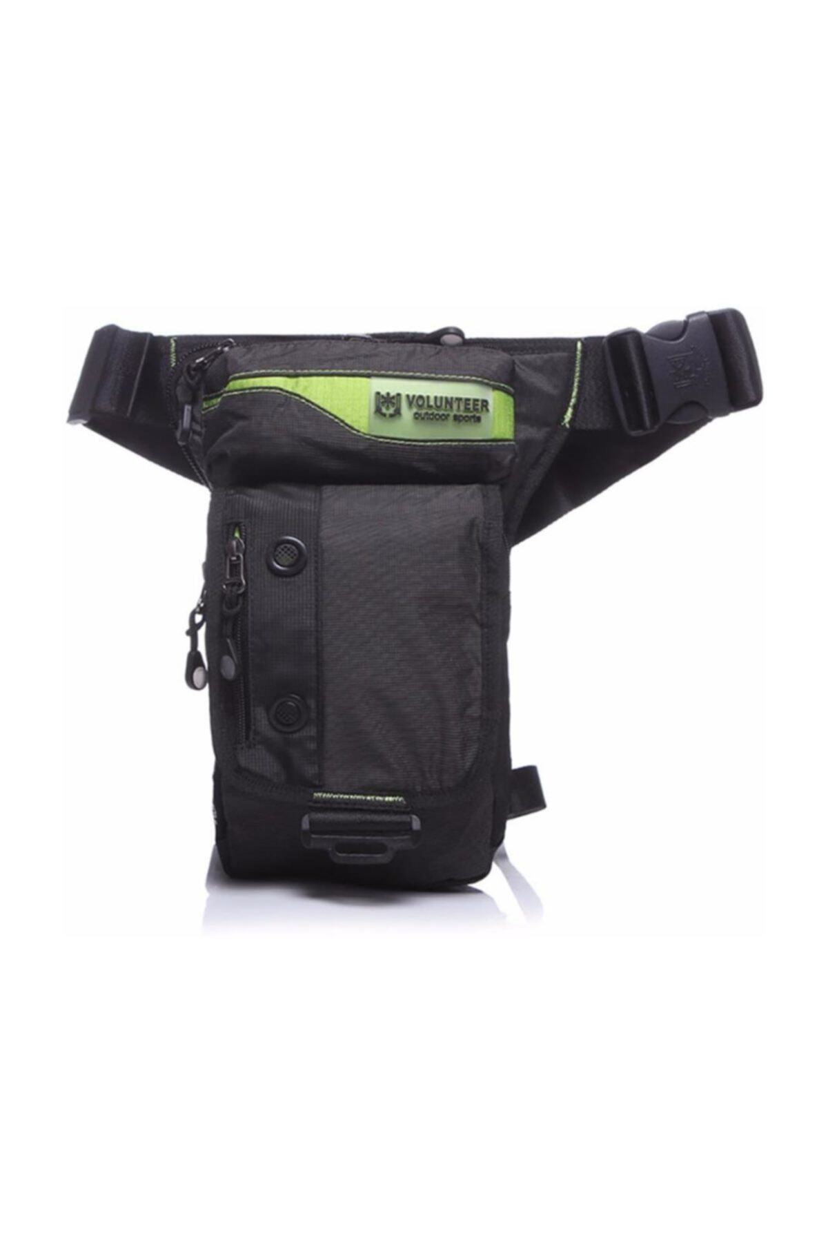 VOLUNTEER Motosiklet Bel Bacak Çantası Siyah Cy282