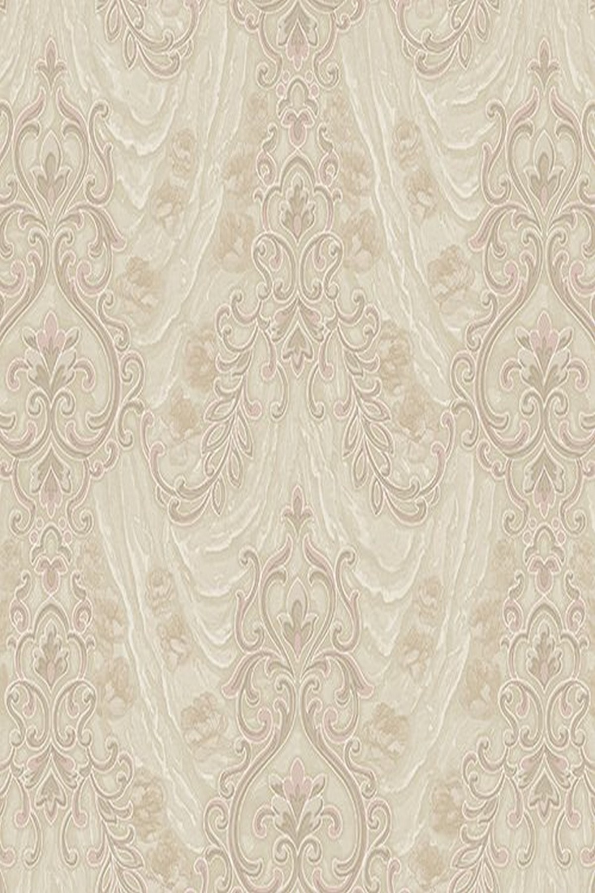Adawall Signature 1004-2 Krem damask Desen Duvar Kağıdı 10,6 M²