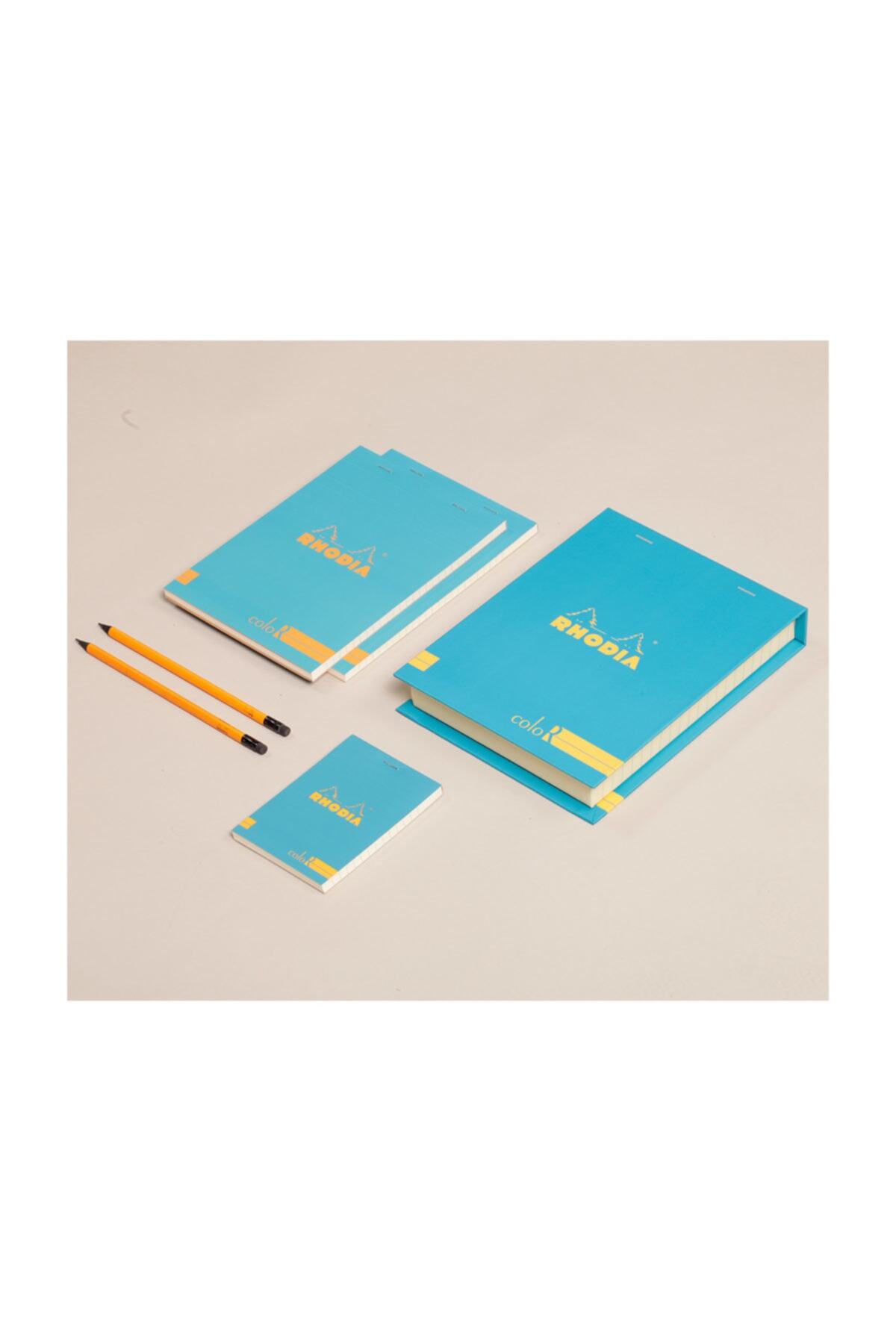 Rhodia Turkuaz Çizgili Defter+kurşun Kalem Karton Kutu Set B92967