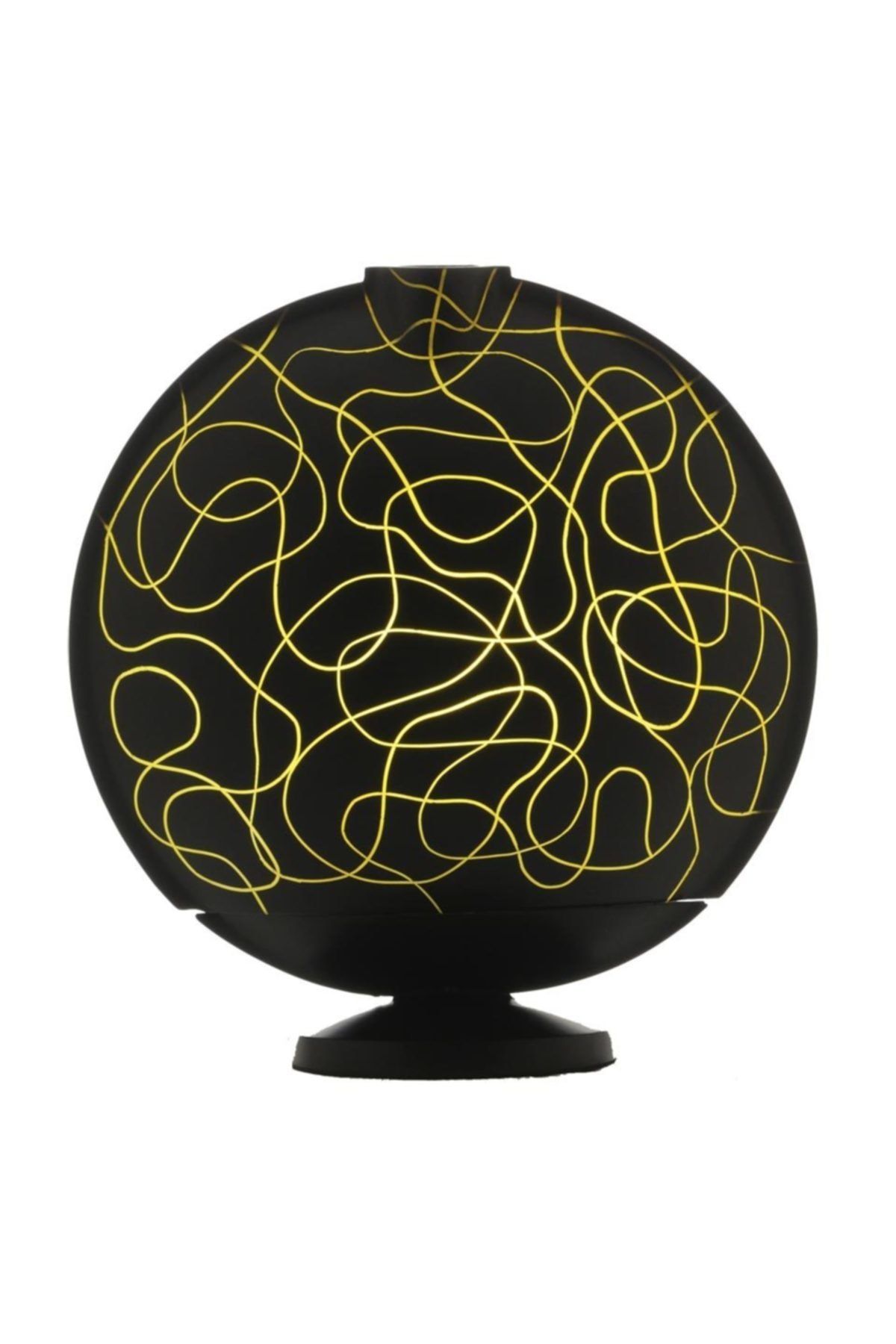 SensoHome Lamp Full Moon Small Neuron Black Motif Yellow Lamba