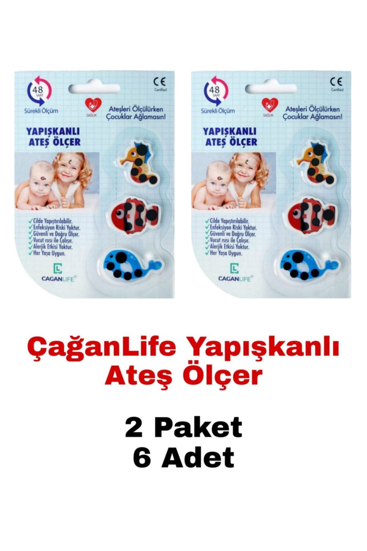 ÇağanLife 2 Adet Sticker Şeklinde Çocuk&bebek Yapışkanlı Ateş Ölçer