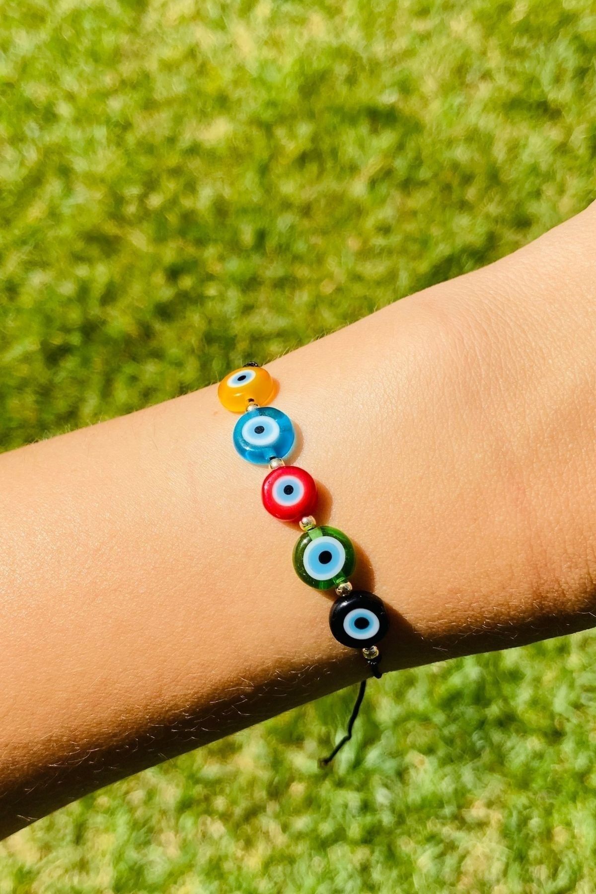 Colorful evil eye bracelet hotsell