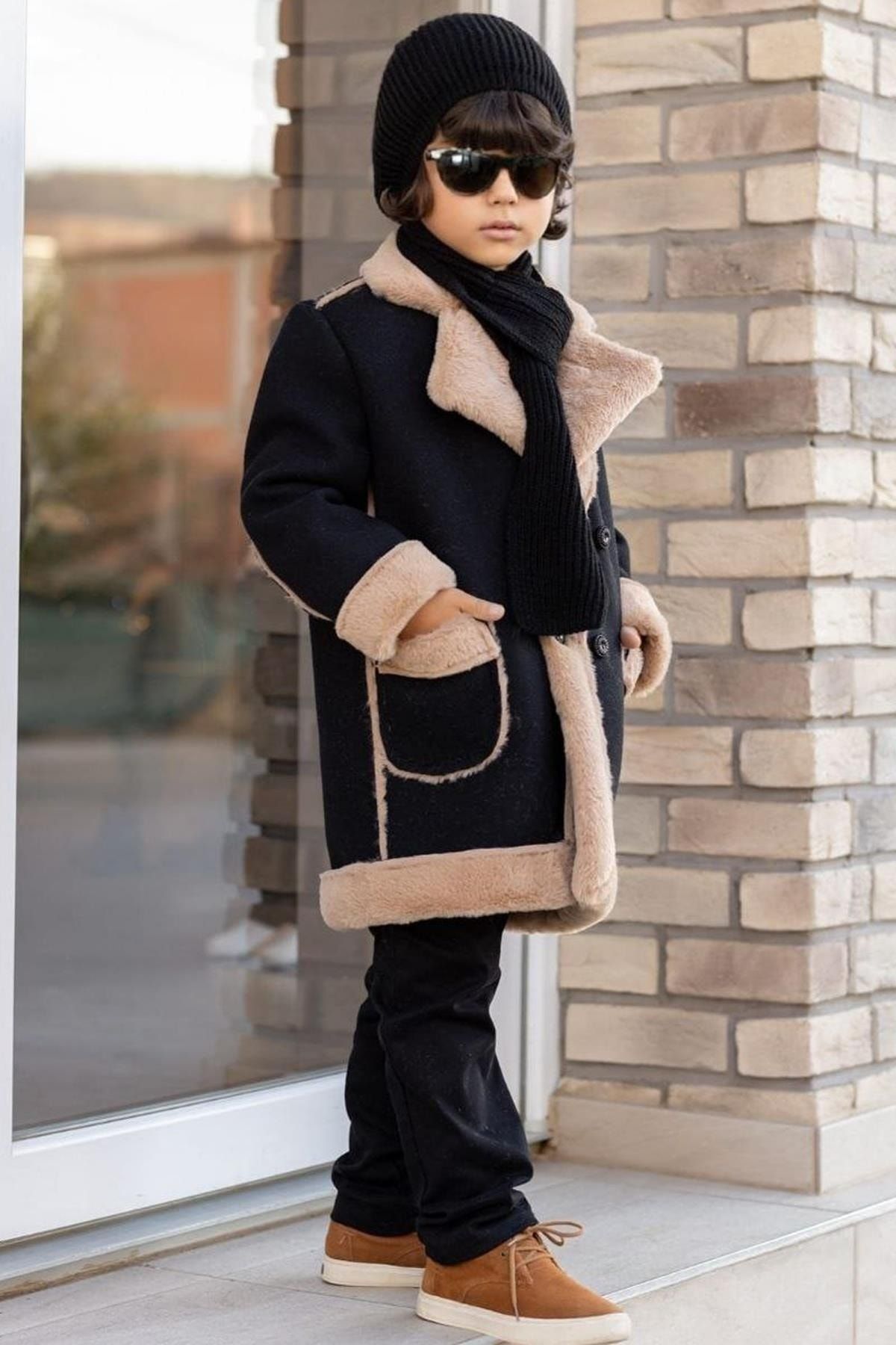 Boys shearling coat online