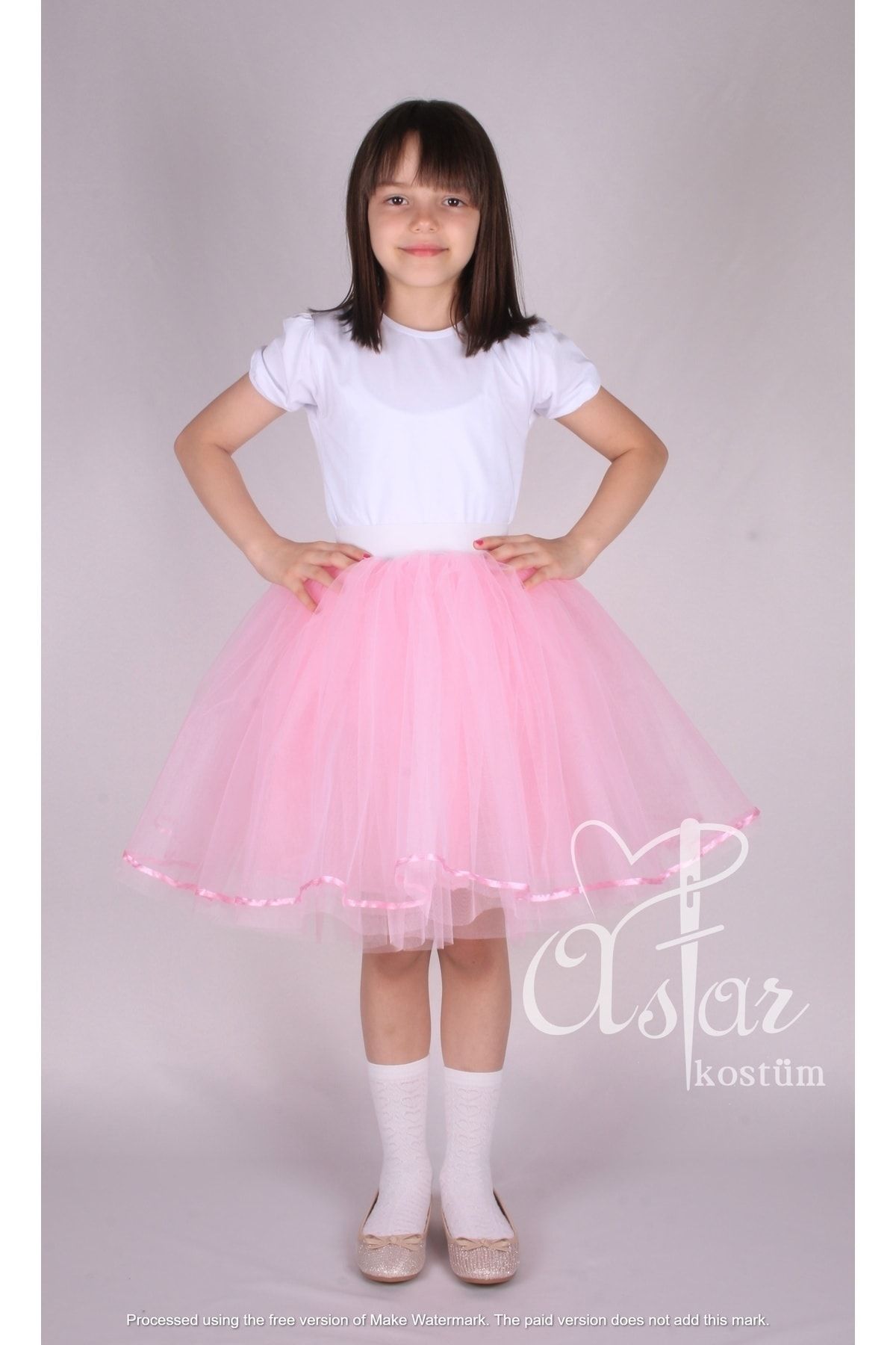 Pink ribbon tutu skirt sales
