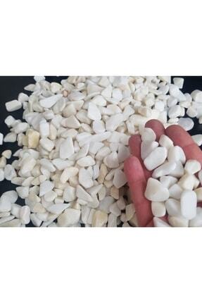Beyaz Taş 5 Kg 1-2 Cm Beyaz Dolomit Taş Dere Taşı Çakıl Taşı Bahçe Süs Taşı Akvaryum Teraryum Taşı Image 0