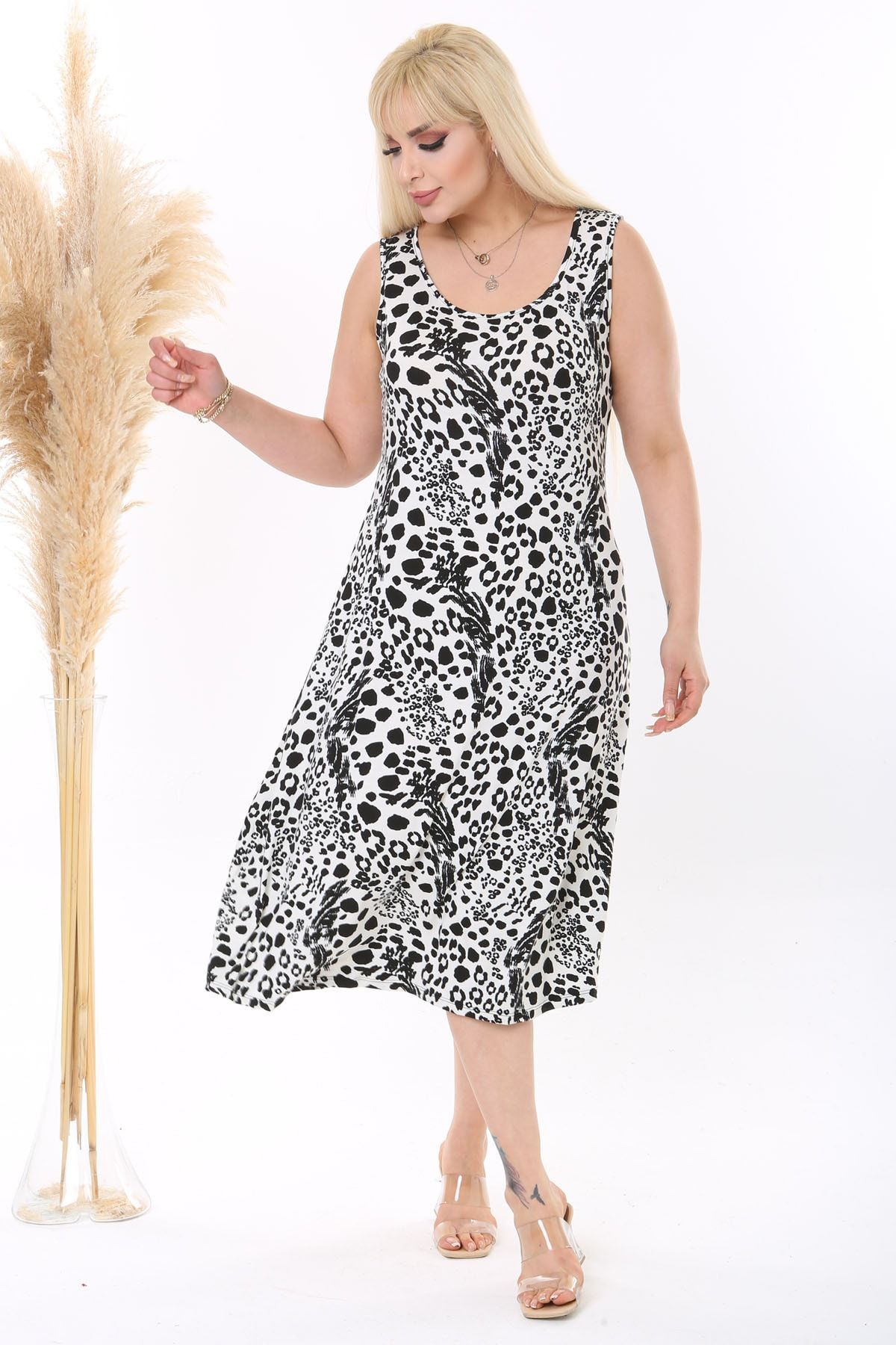Animal print dress xxl sales