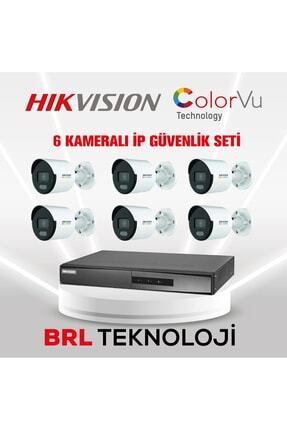 6 Kameralı 2 Mp ColorVu İp Güvenlik Kamera Seti Dahili Mikrofonlu Image 0