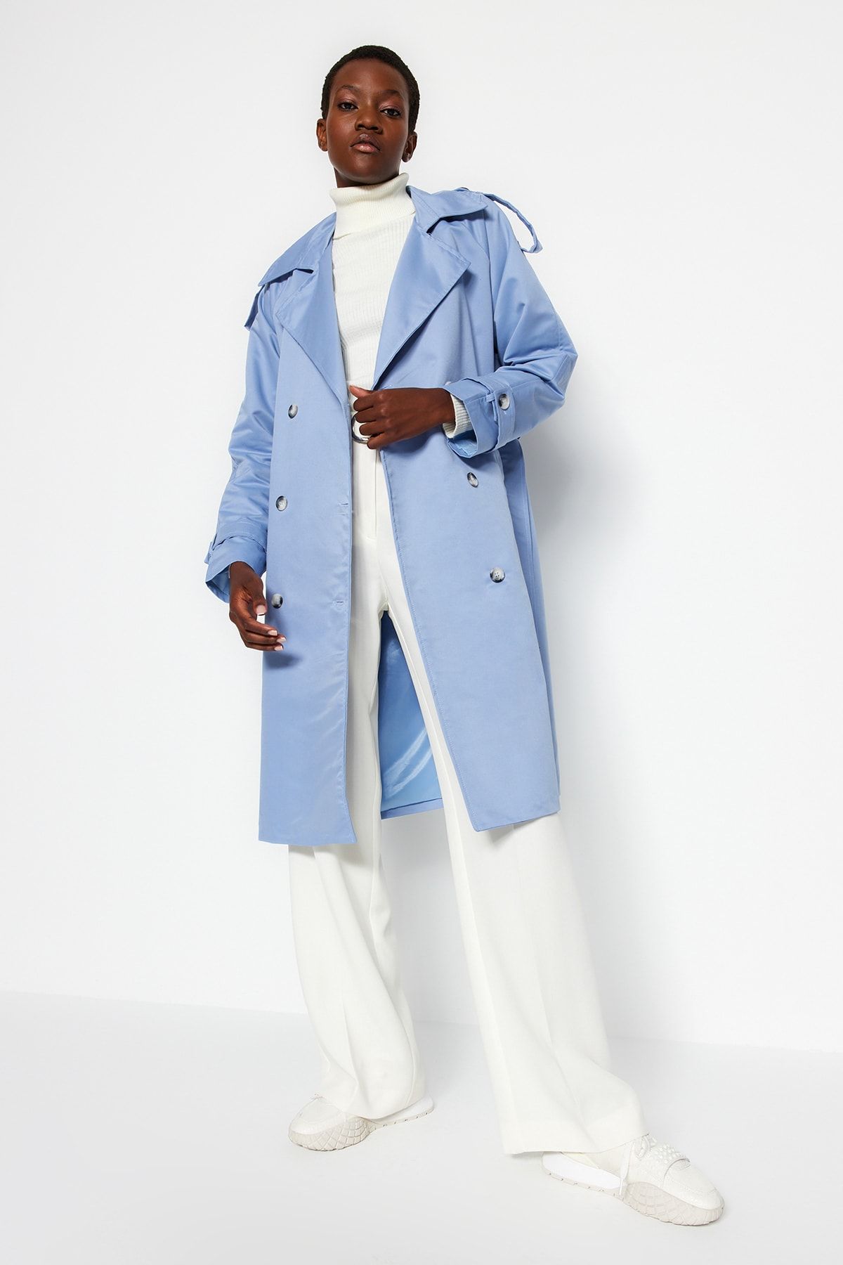 Trench blue on sale