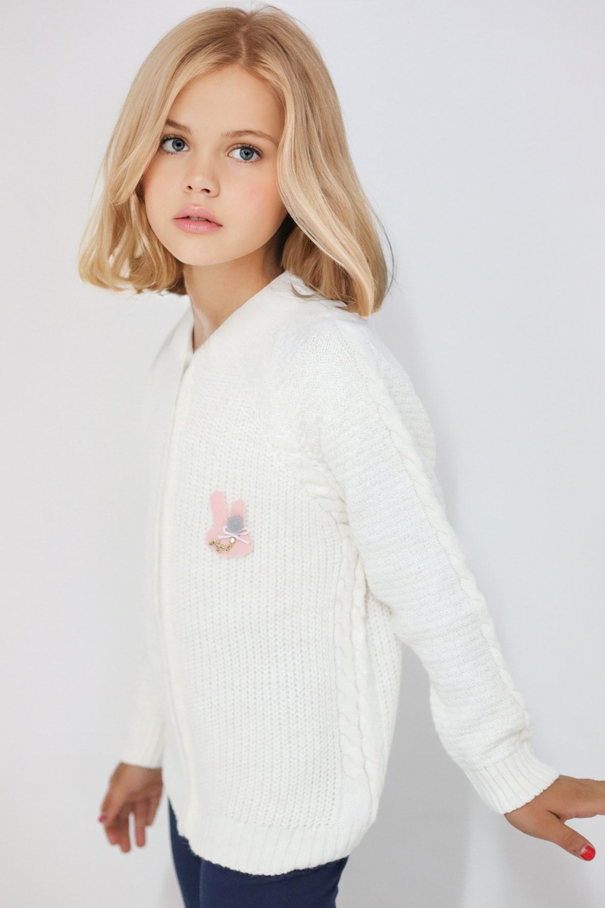 Childrens white cardigan sales
