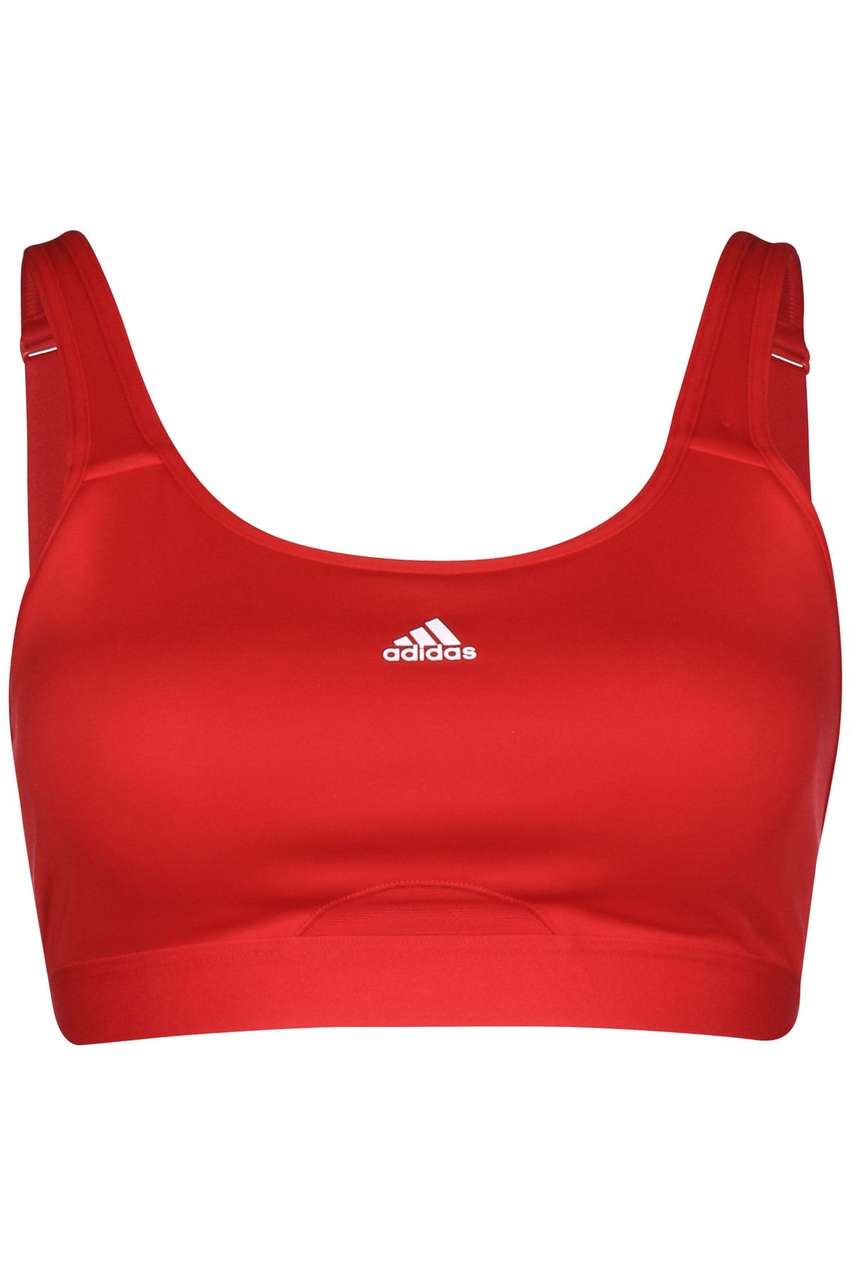 red color block sports bra