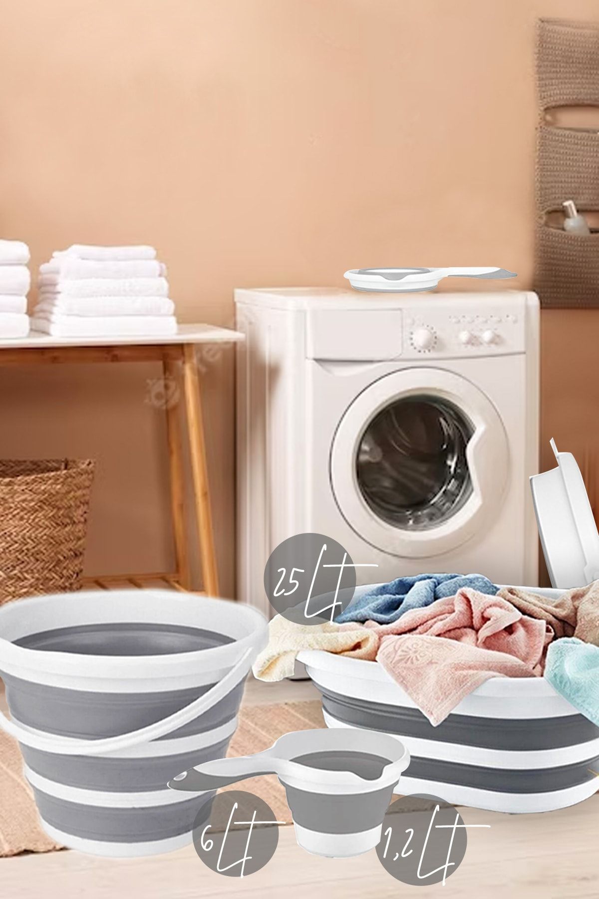 Multi section laundry hamper store