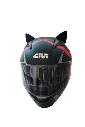 Kask süsü -Kedi kulağı siyah Image 0