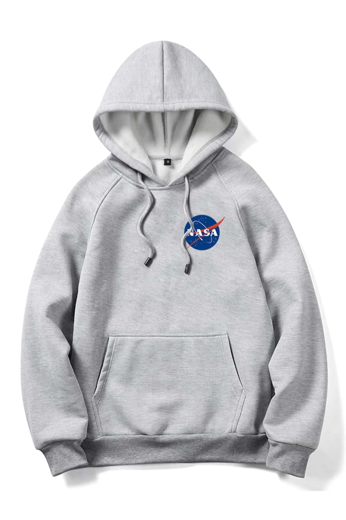 Rio Moda Unisex Gray Oversize Cotton Sweatshirt Hoodie NASA